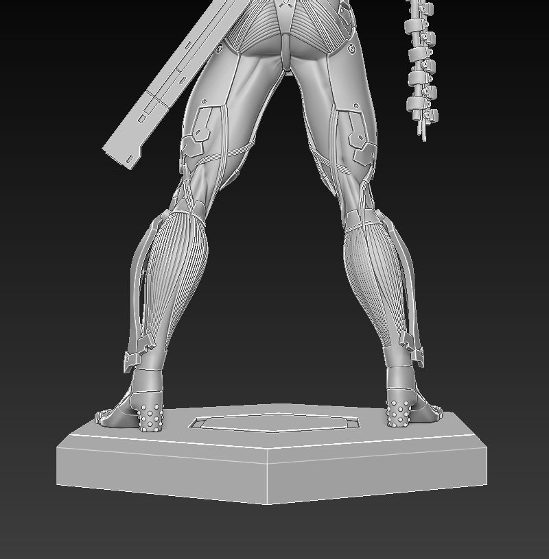 Raiden Statue from Metal Gear Rising 3D PRINTABLE 3D print model_14