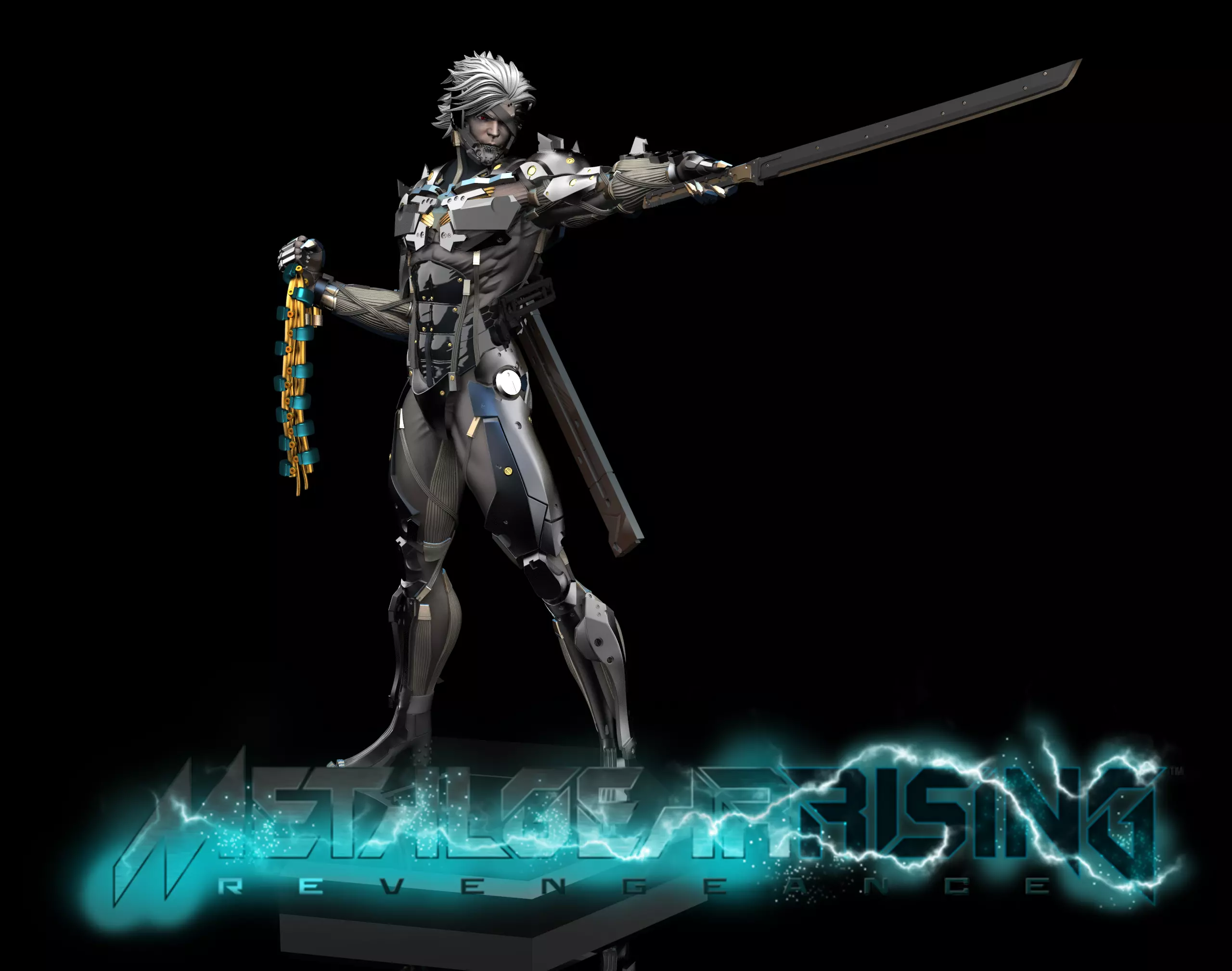 Raiden Statue from Metal Gear Rising 3D PRINTABLE 3D print model_0