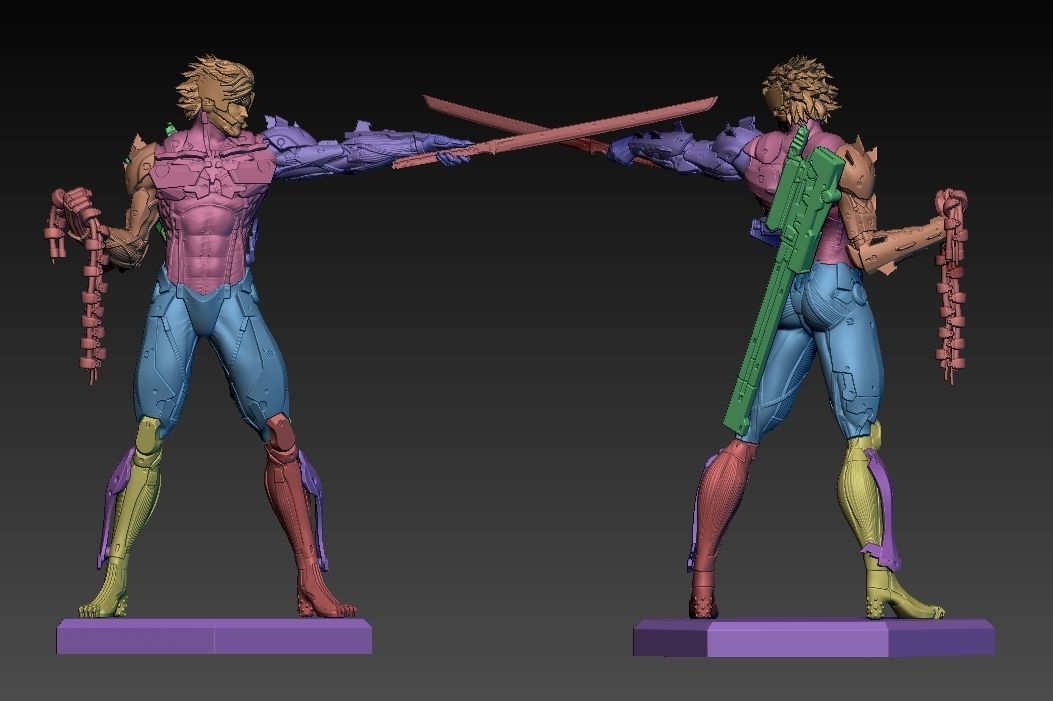 Raiden Statue from Metal Gear Rising 3D PRINTABLE 3D print model_15