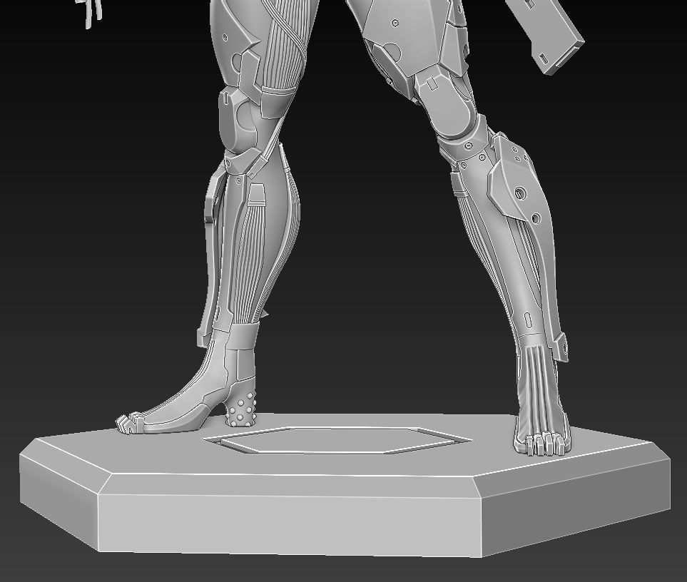 Raiden Statue from Metal Gear Rising 3D PRINTABLE 3D print model_13