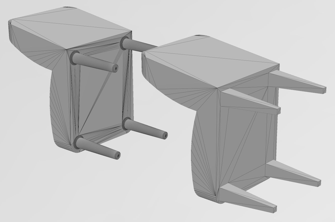 Miniature  Parsons chair mockups 3D print model_12