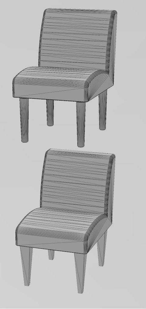 Miniature  Parsons chair mockups 3D print model_10
