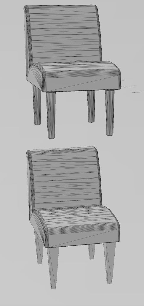 Miniature  Parsons chair mockups 3D print model_8