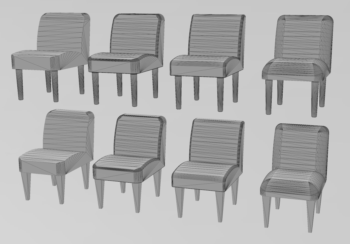Miniature  Parsons chair mockups 3D print model_7
