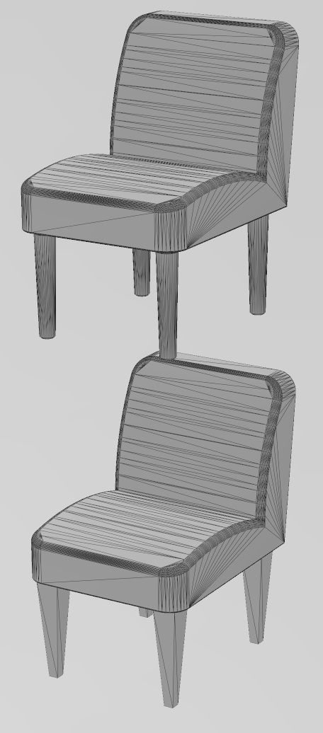 Miniature  Parsons chair mockups 3D print model_11