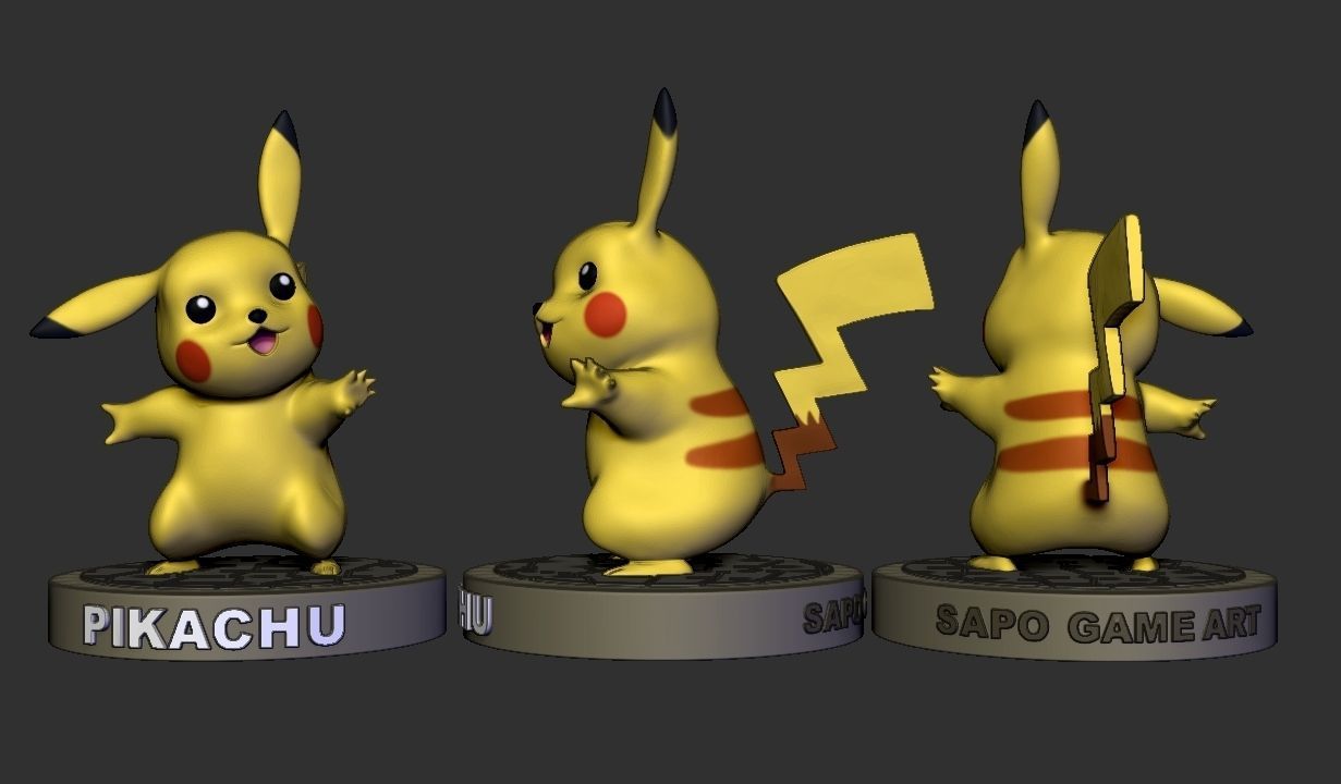 Pokemon Pikachu - 3D Print Model 3D print model_2