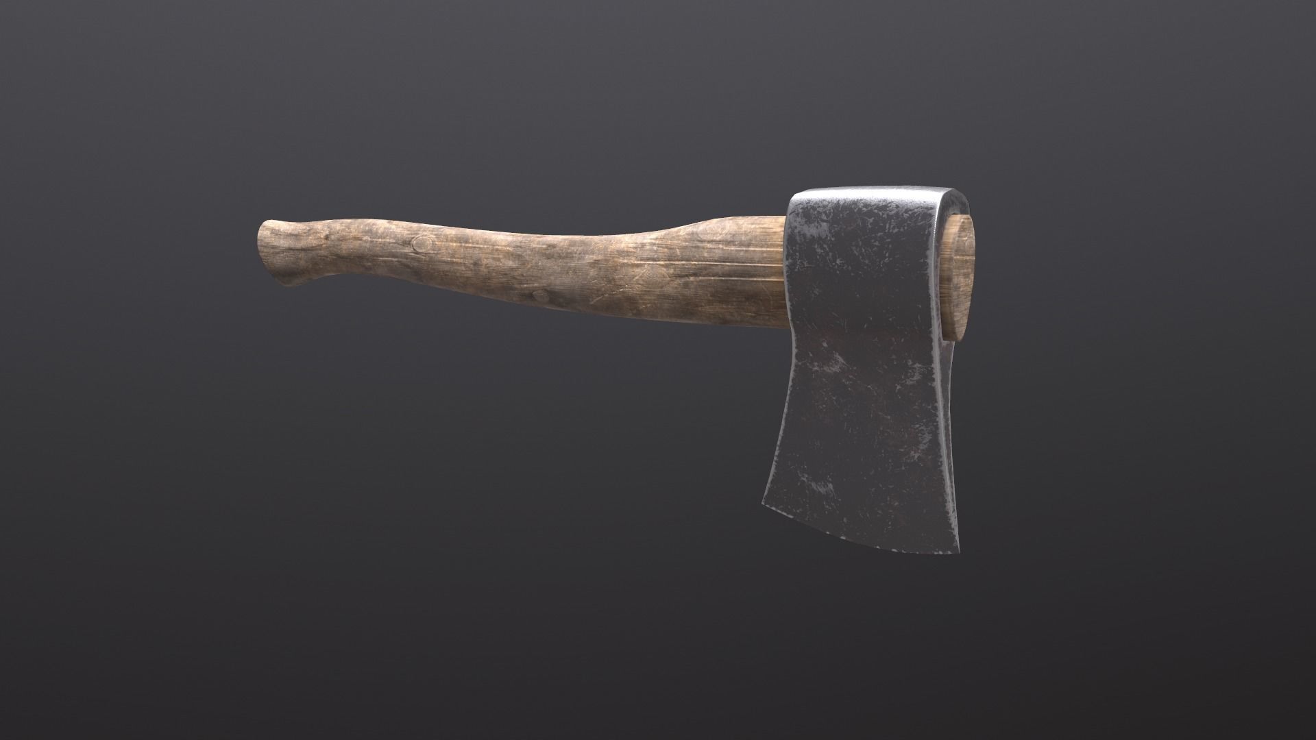 Hatchet axe Low-poly 3D model_1