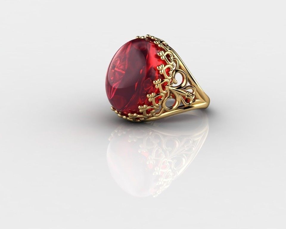 Antique Ring 3D print model_3