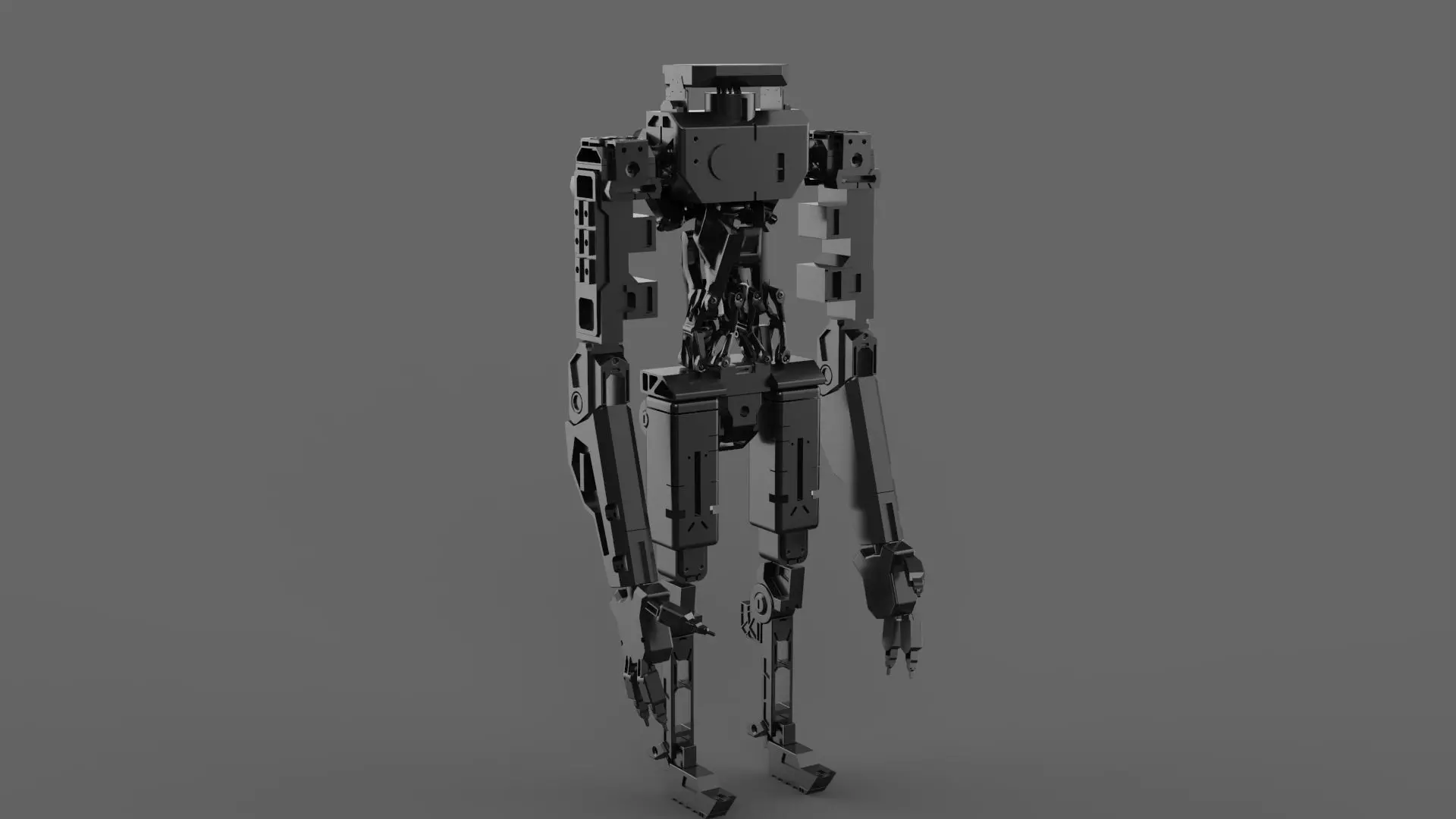robotic character mech droid  3D model_0