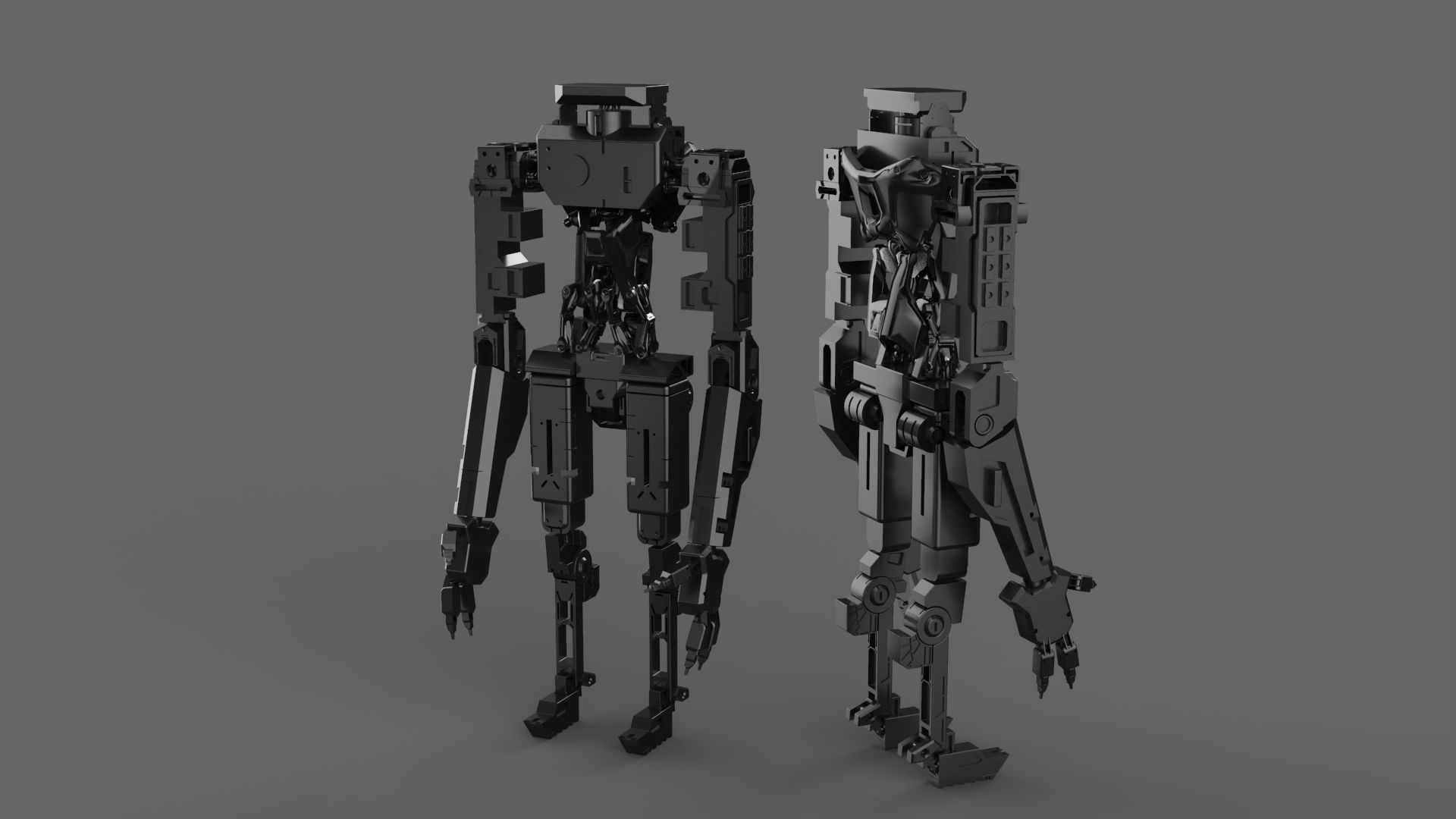 robotic character mech droid  3D model_1