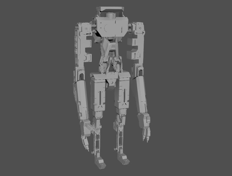 robotic character mech droid  3D model_4