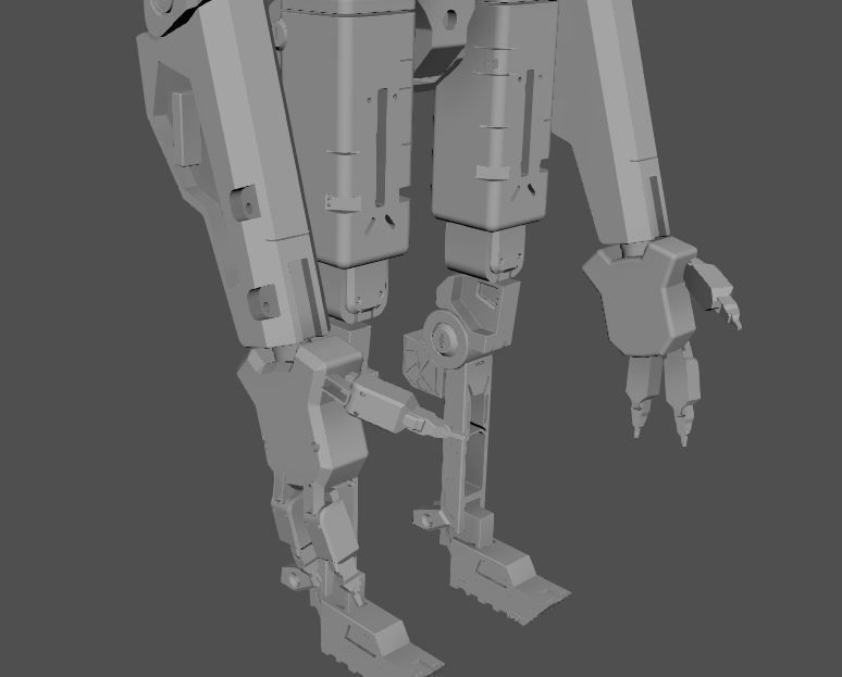 robotic character mech droid  3D model_2