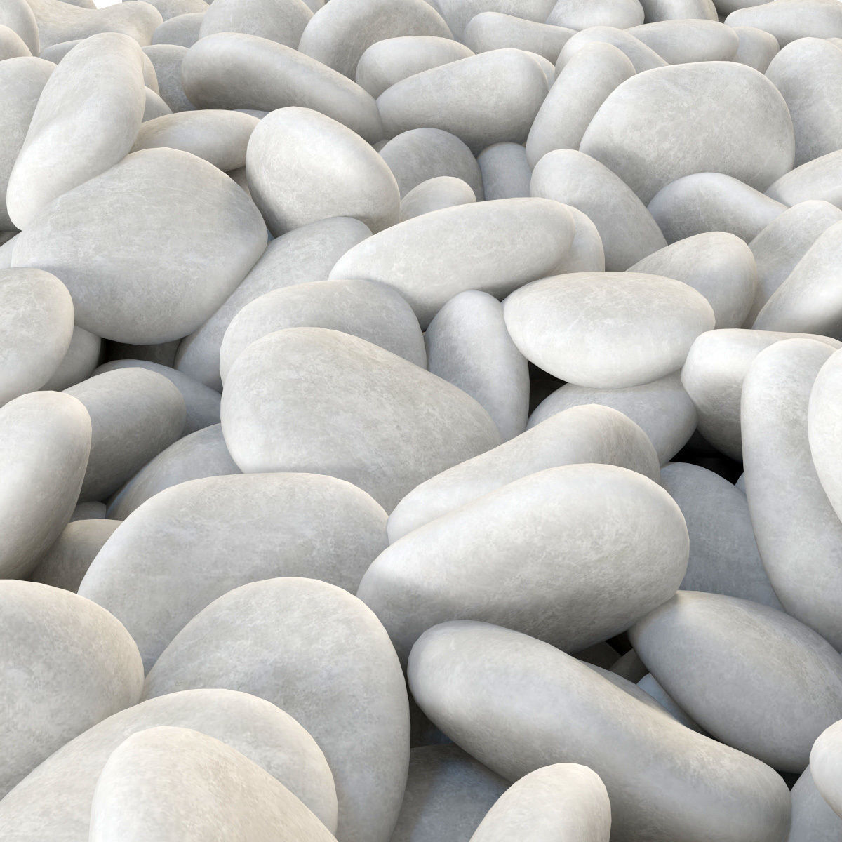 Pebble low n6 three White 3D model_7