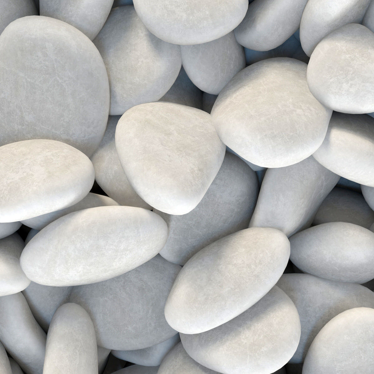 Pebble low n6 three White 3D model_15