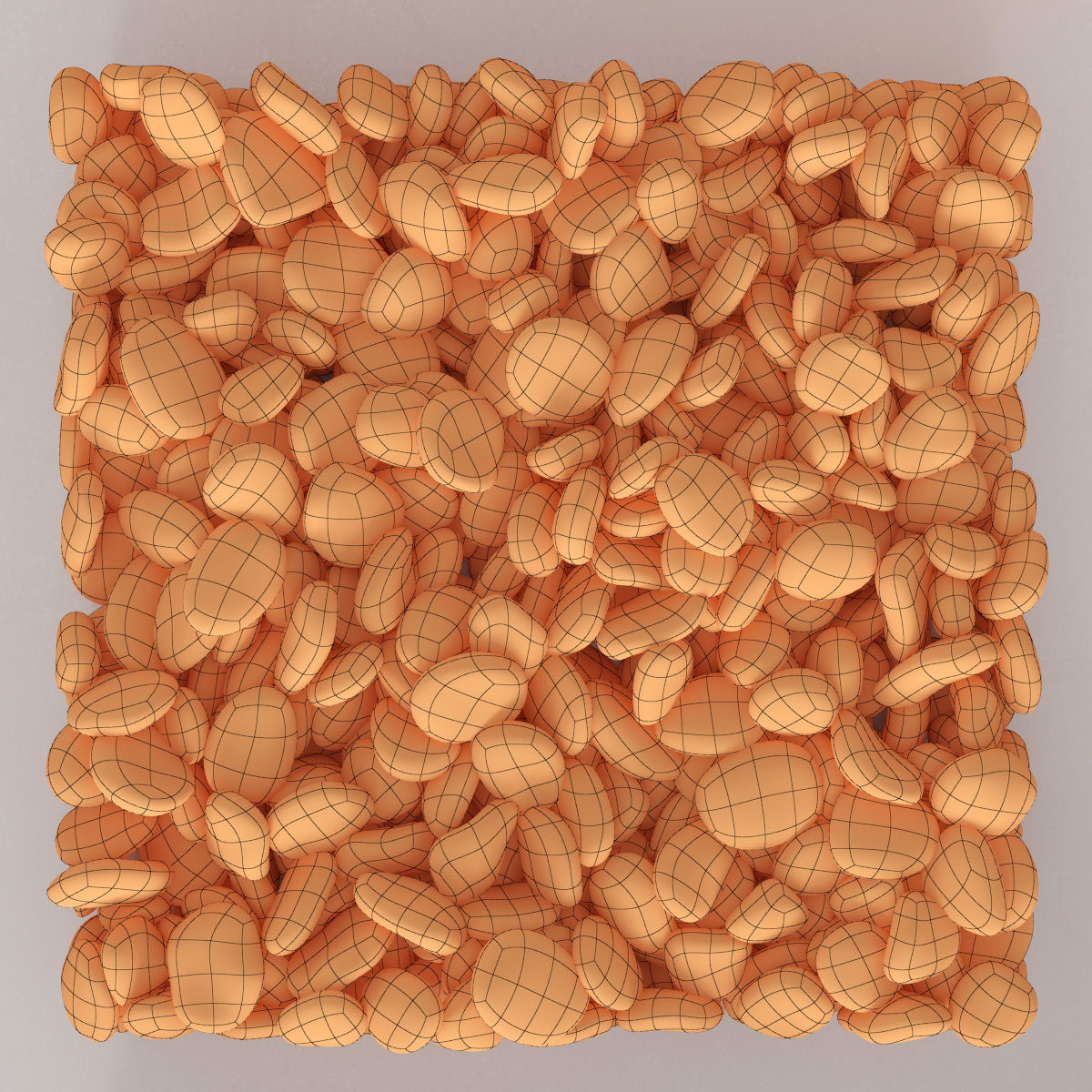 Pebble low n6 three White 3D model_20