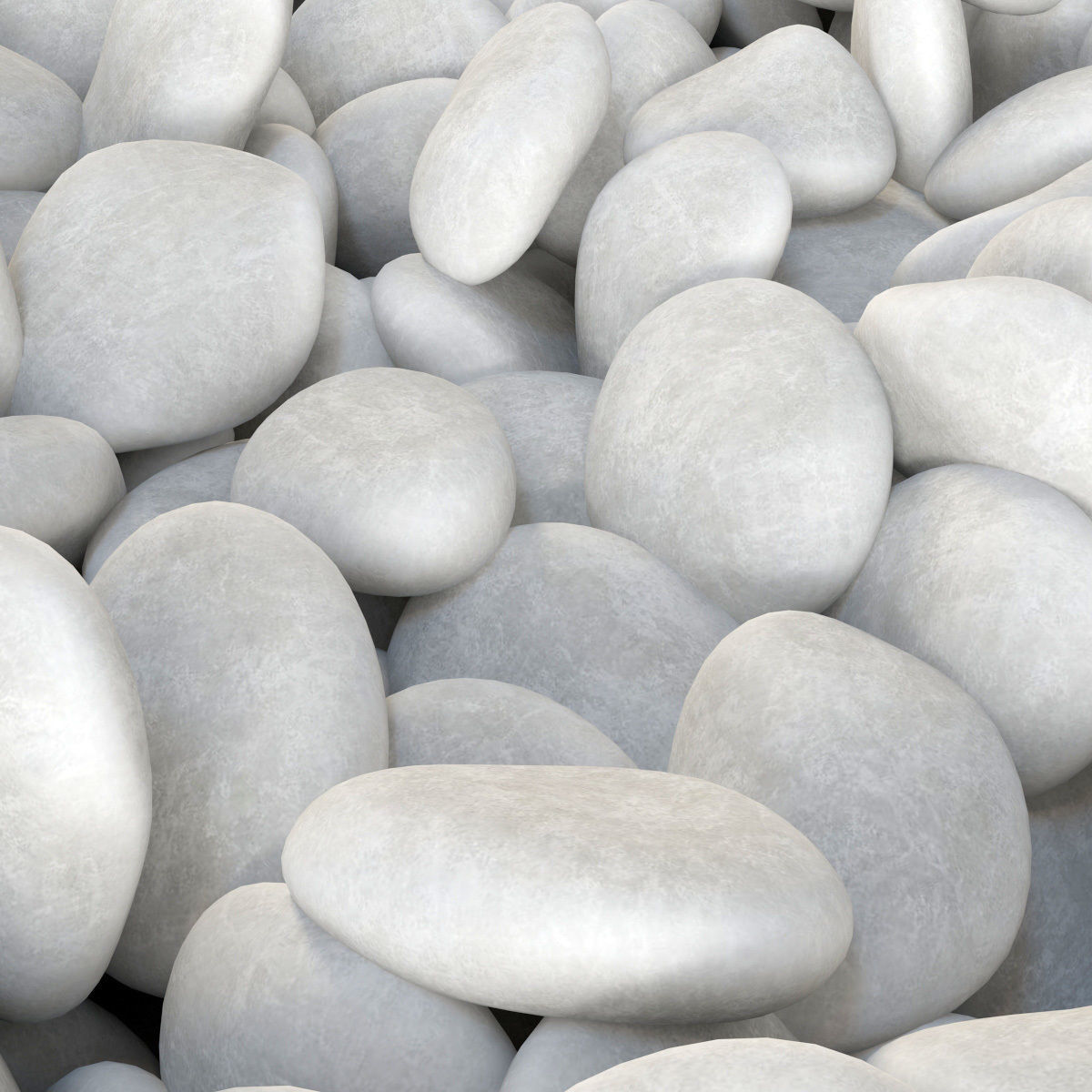 Pebble low n6 three White 3D model_5