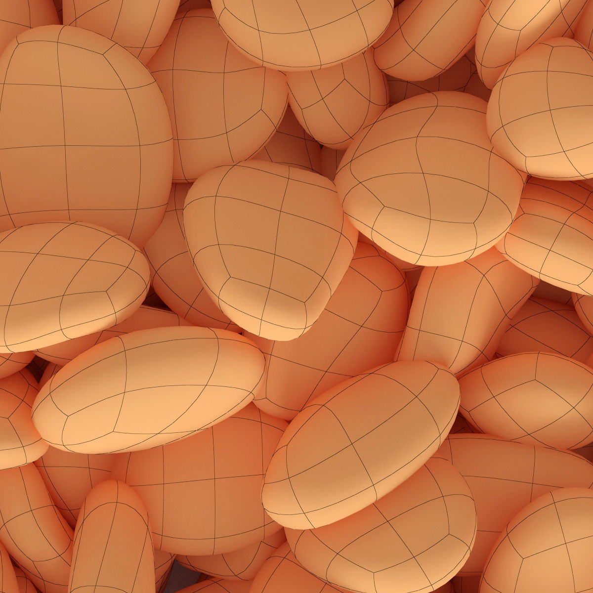 Pebble low n6 three White 3D model_22