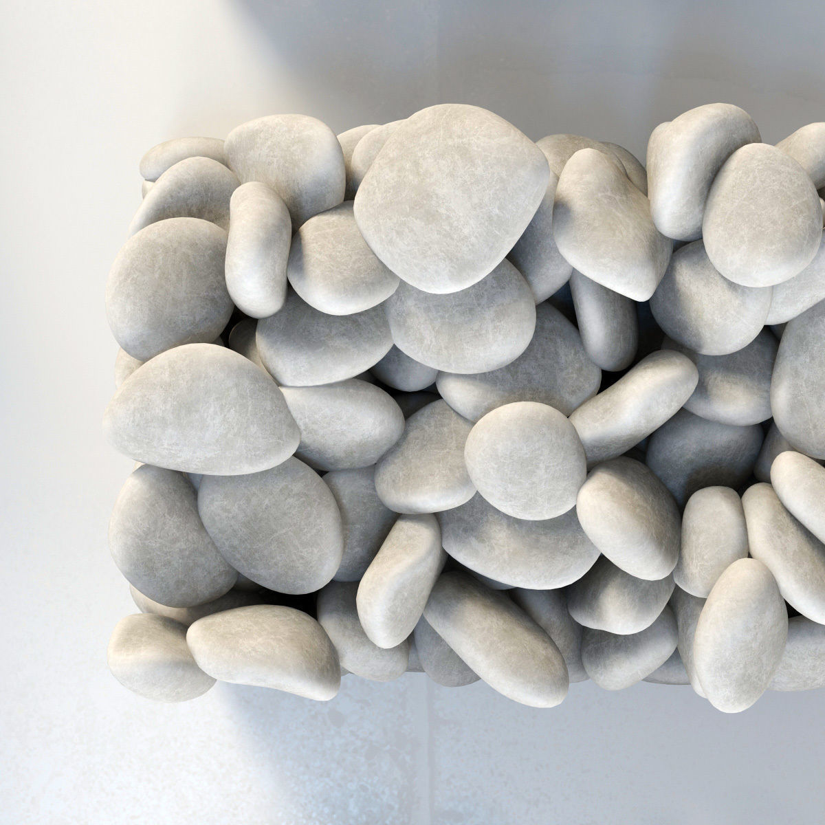 Pebble low n6 three White 3D model_11