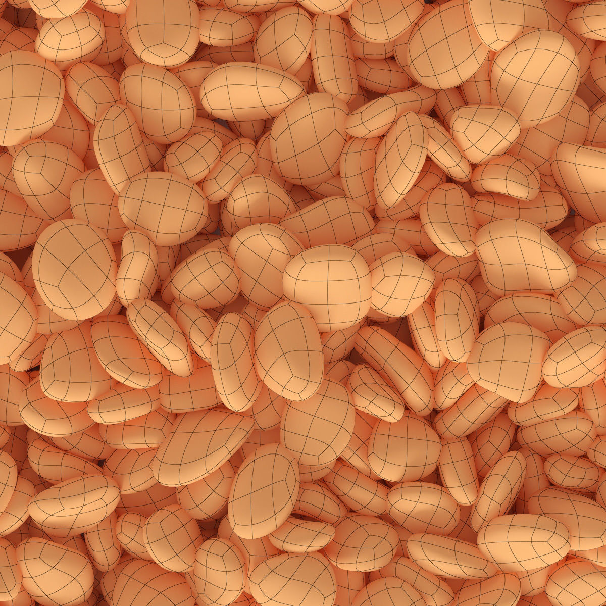 Pebble low n6 three White 3D model_21