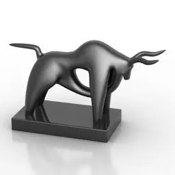 Bull Figurine Free 3D model