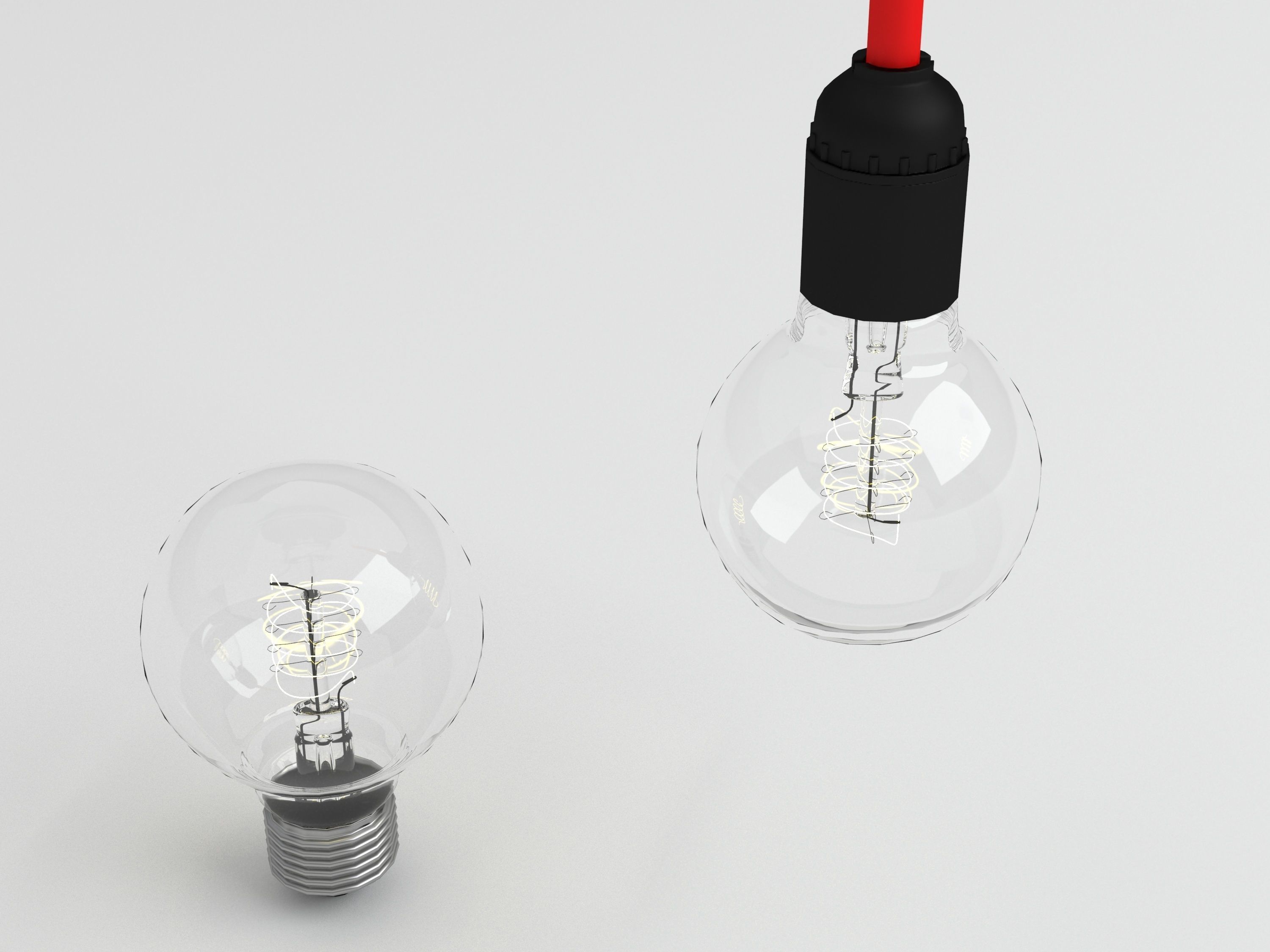 Bulb light 5 3D model_2