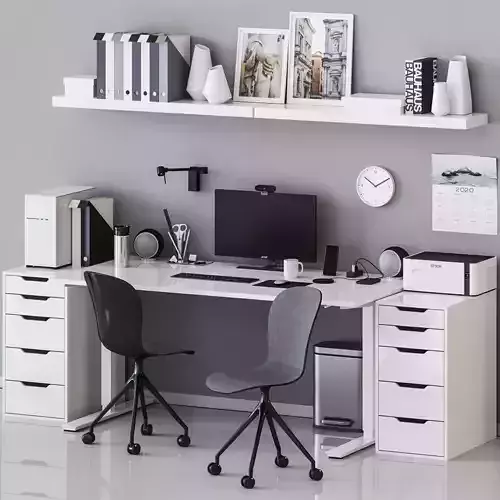 Office Workspace - 1 3D model