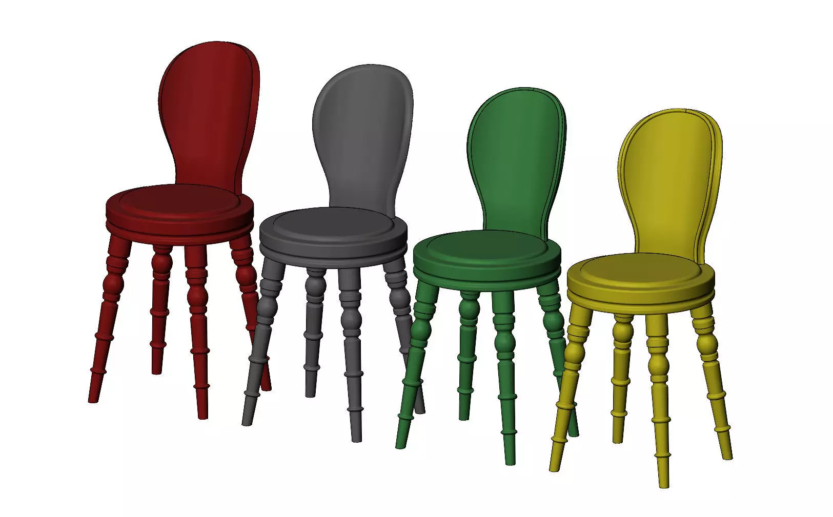 Miniature modern stool mockup prop 3D print model