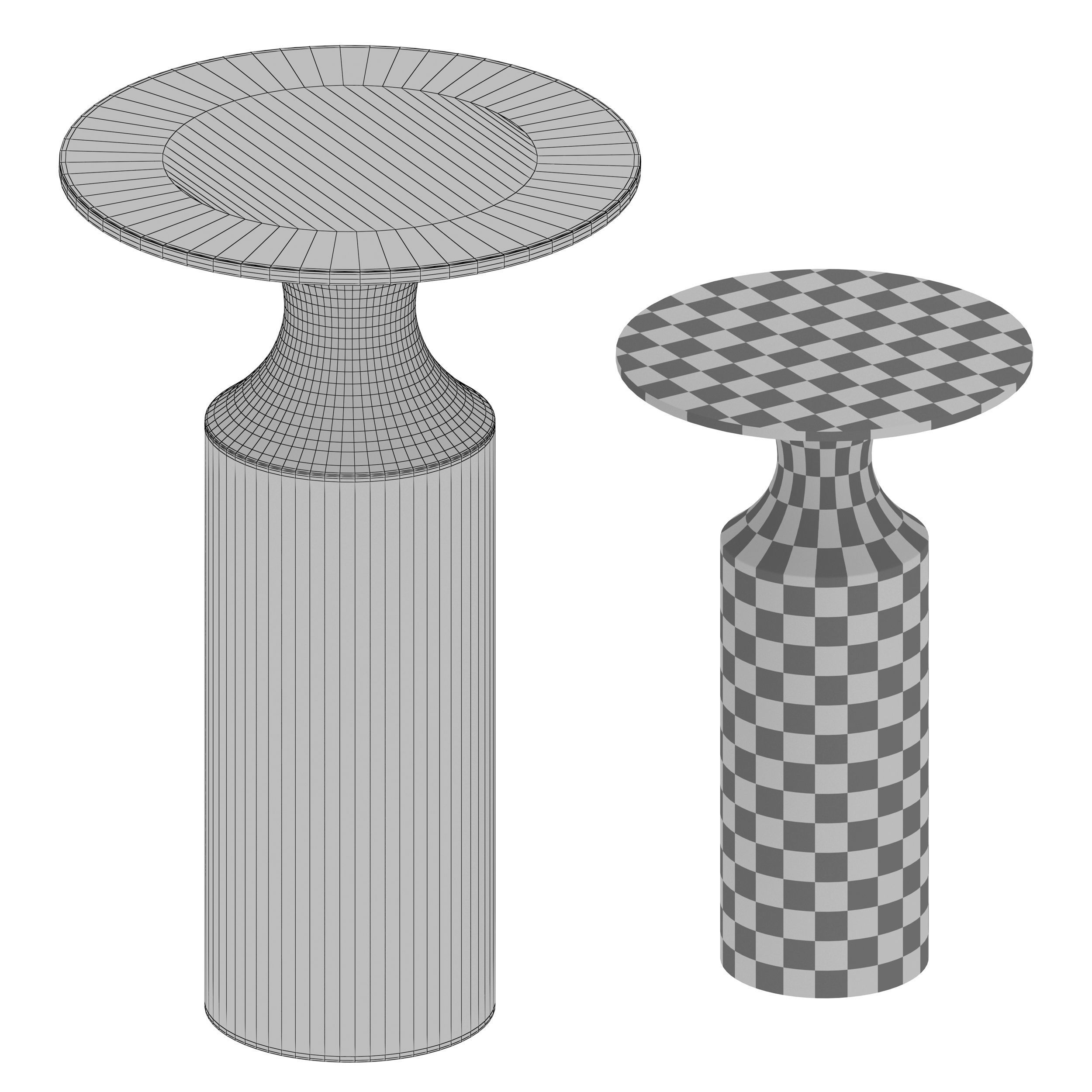 Valter Gunmetal Drink Table Crate and Barrel 3D model_4