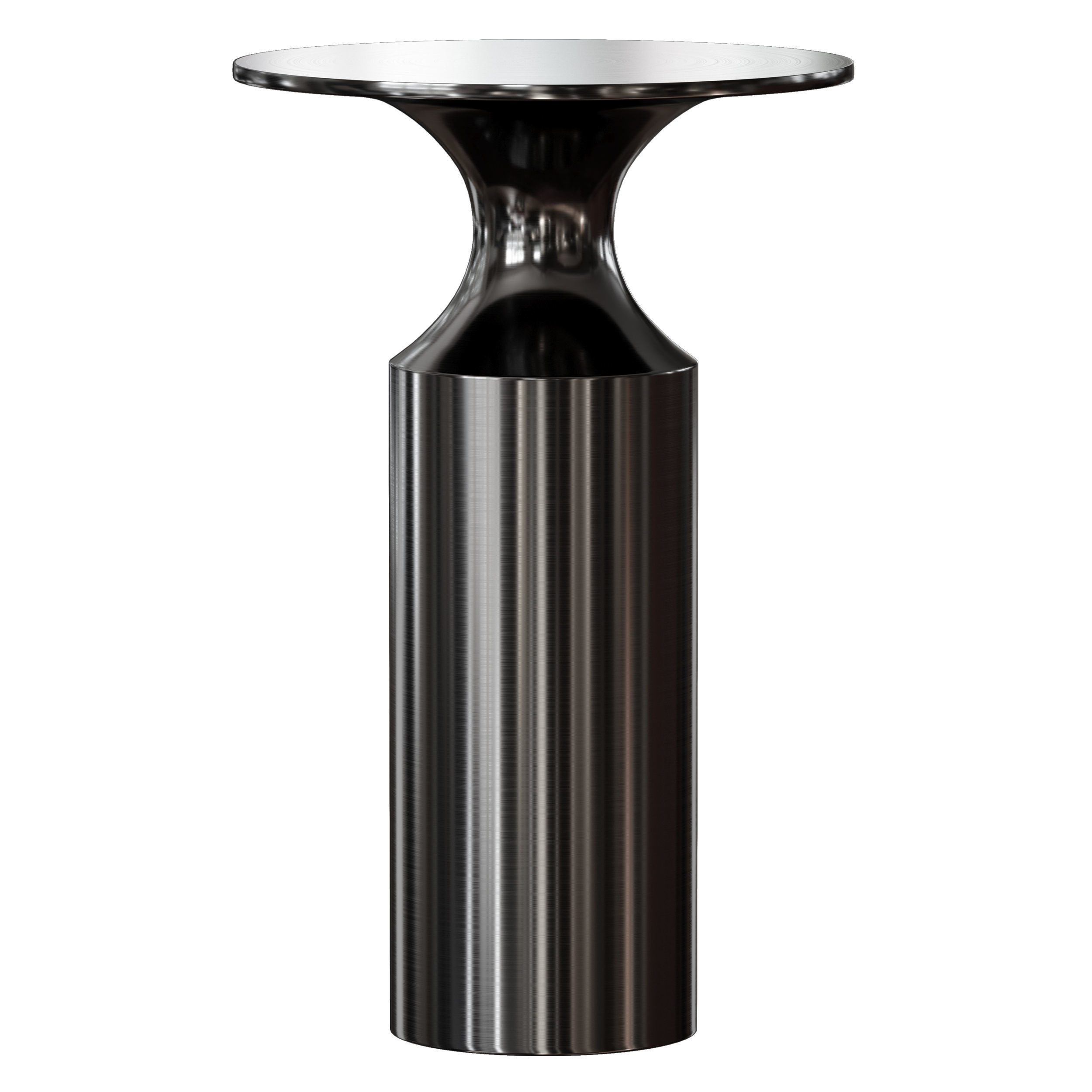 Valter Gunmetal Drink Table Crate and Barrel 3D model_1