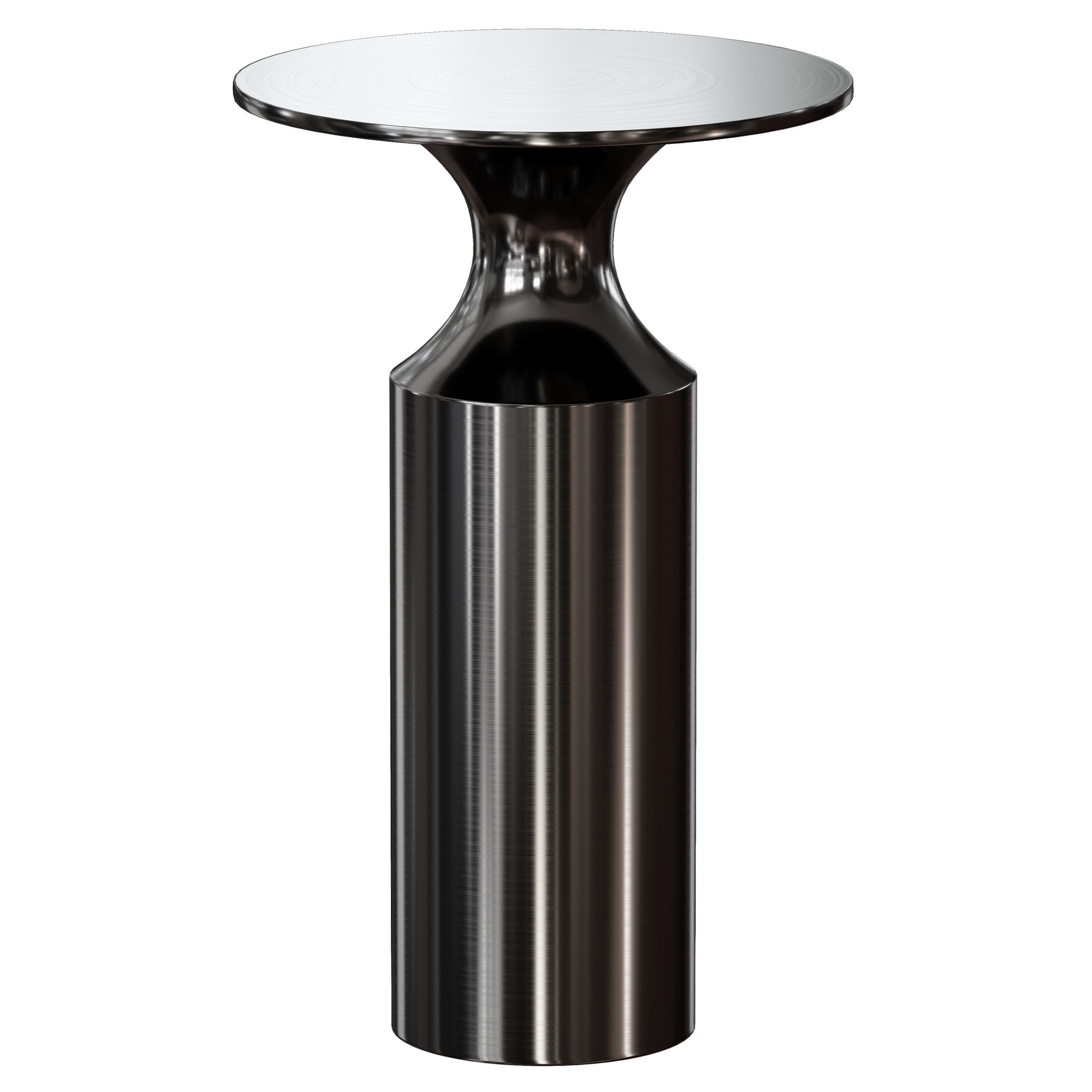 Valter Gunmetal Drink Table Crate and Barrel 3D model_2