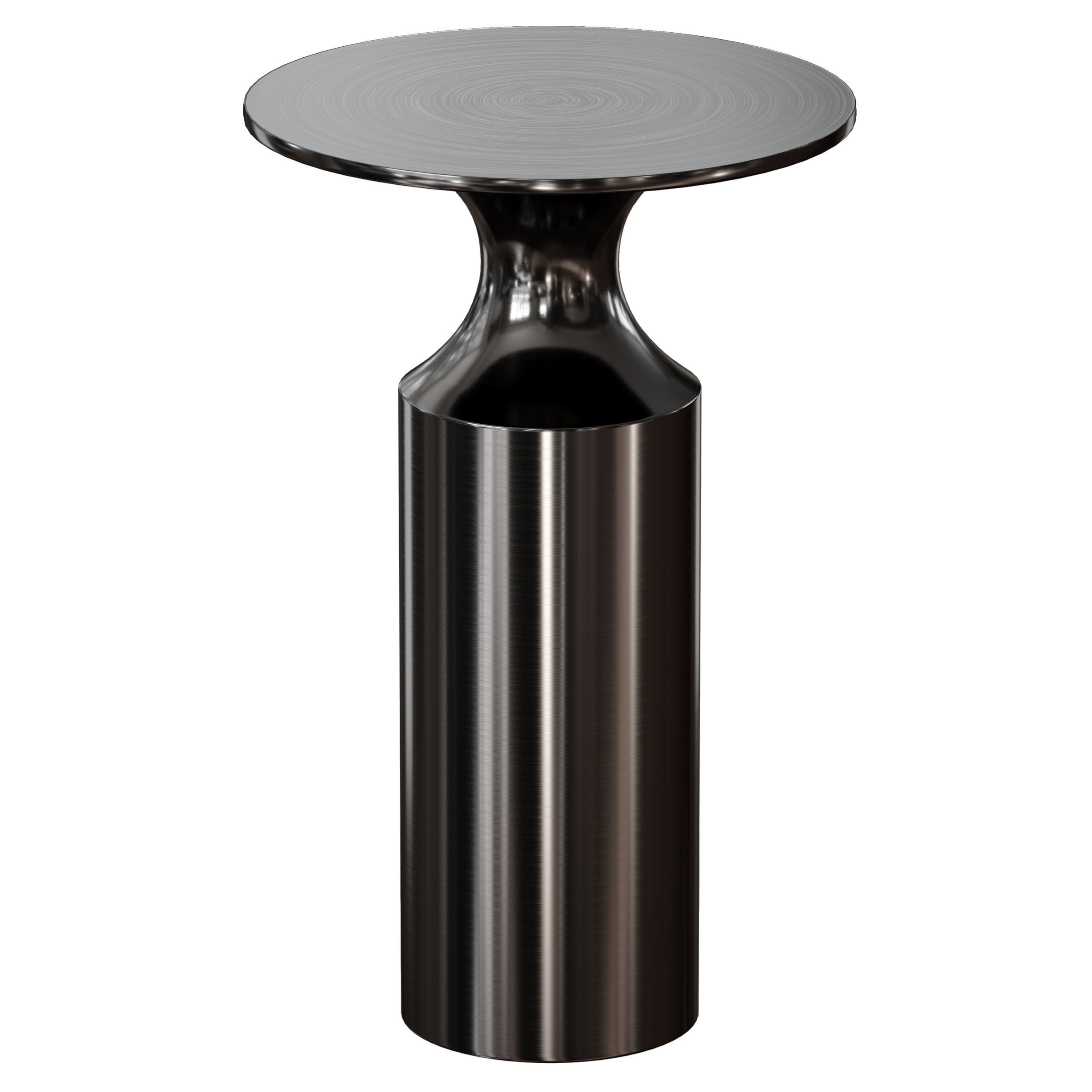 Valter Gunmetal Drink Table Crate and Barrel 3D model_3