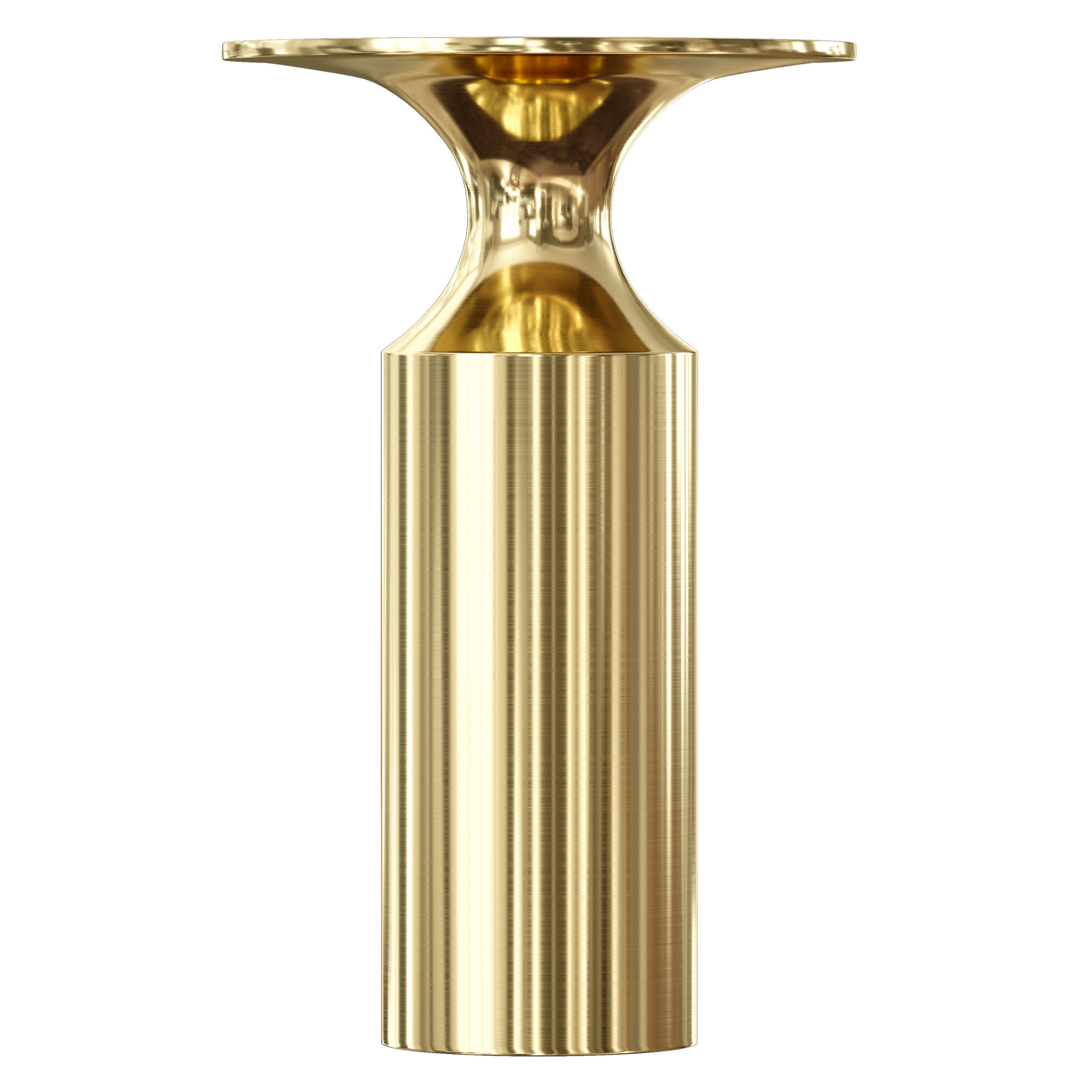 Valter Brass Drink Table Crate and Barrel 3D model_1