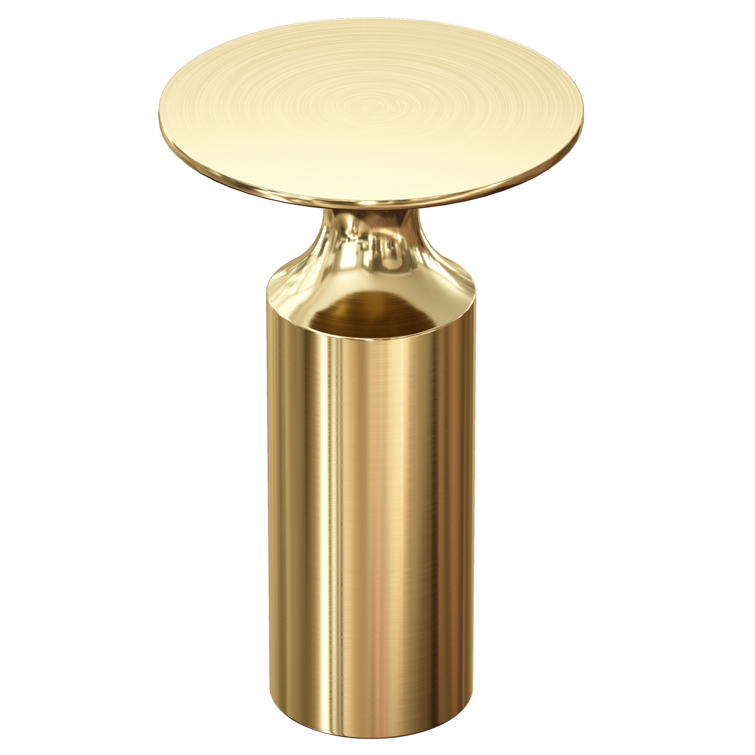 Valter Brass Drink Table Crate and Barrel 3D model_3