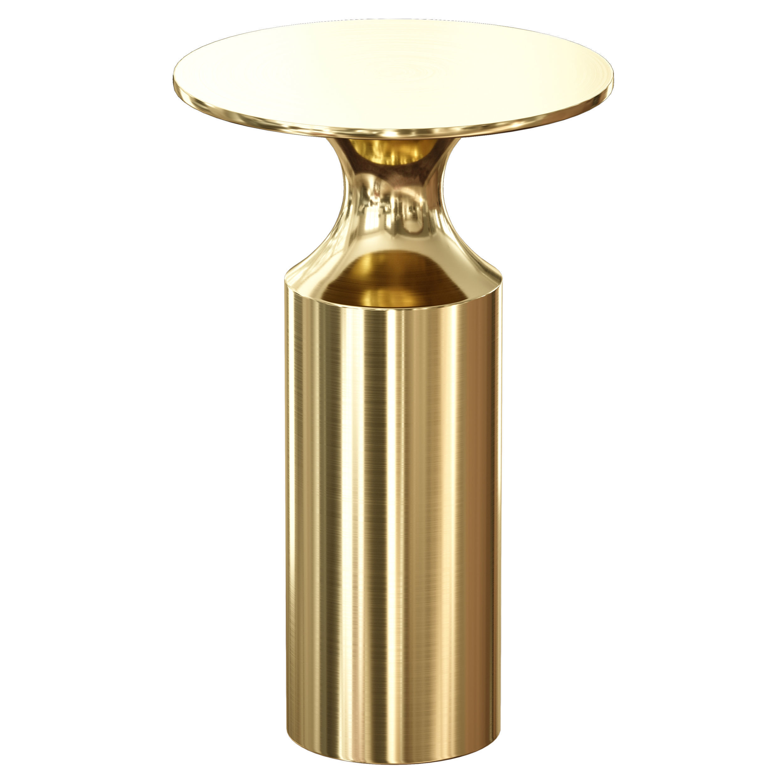 Valter Brass Drink Table Crate and Barrel 3D model_2
