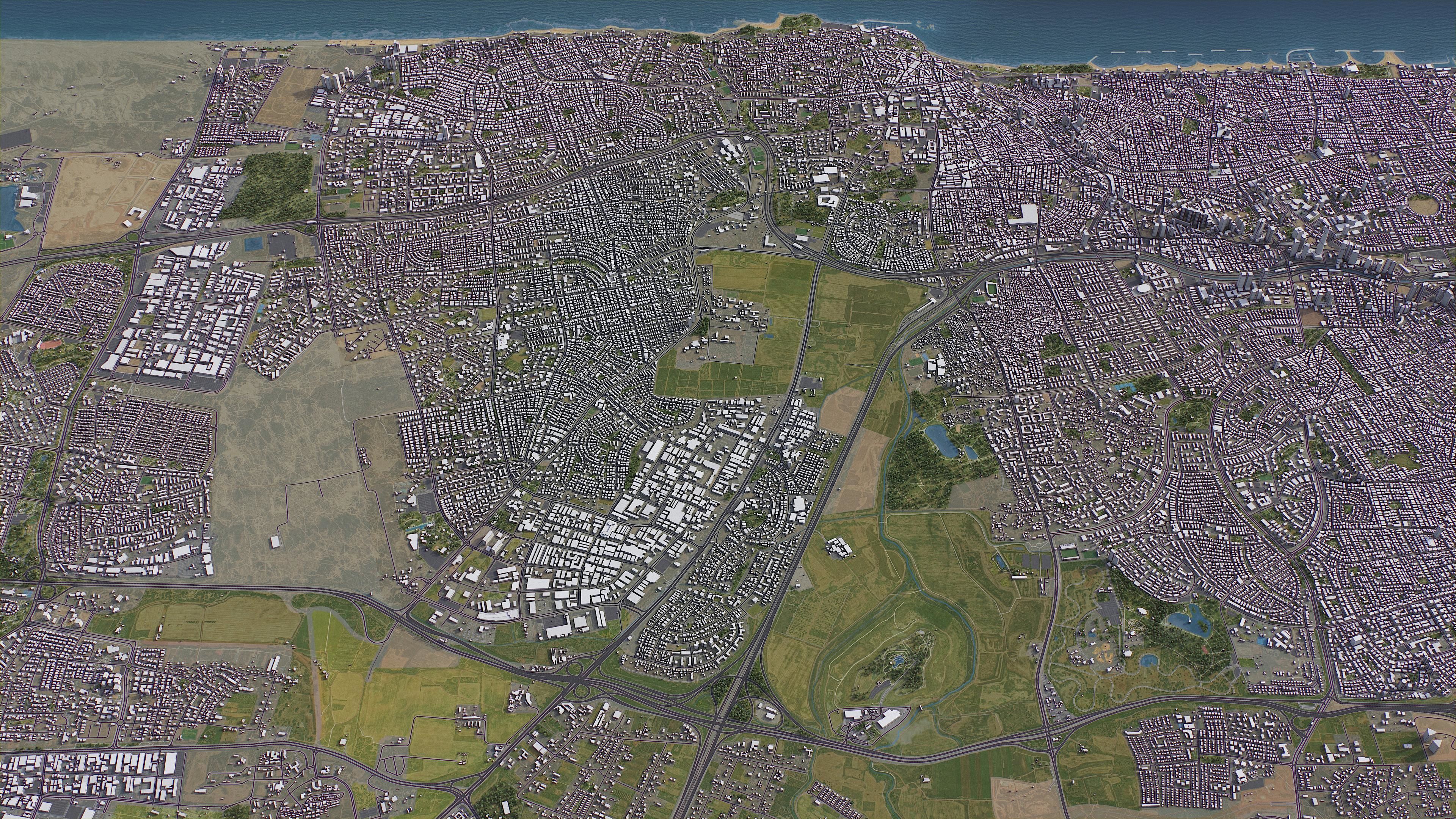 Tel Aviv Low-poly 3D model_14
