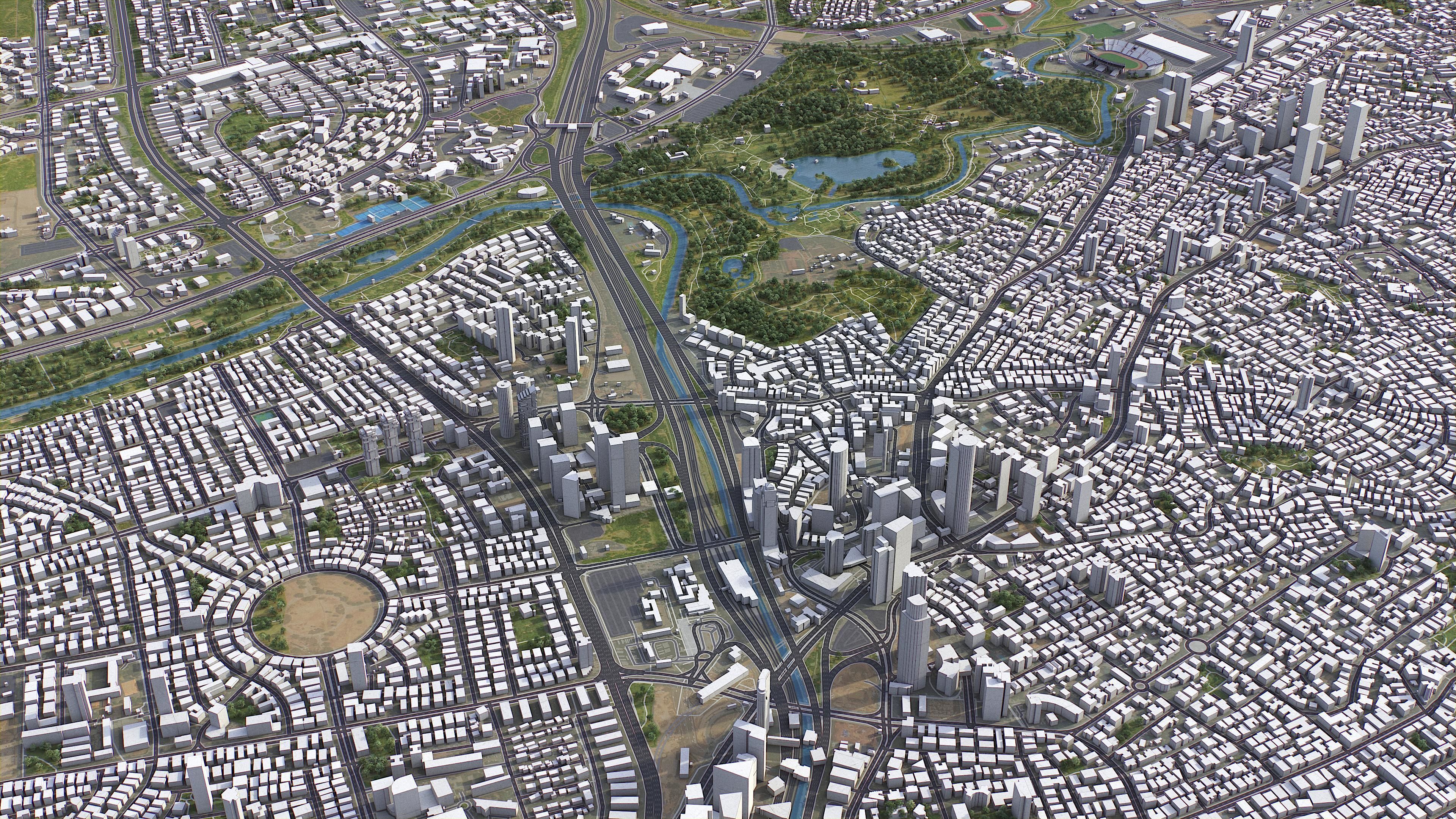 Tel Aviv Low-poly 3D model_9