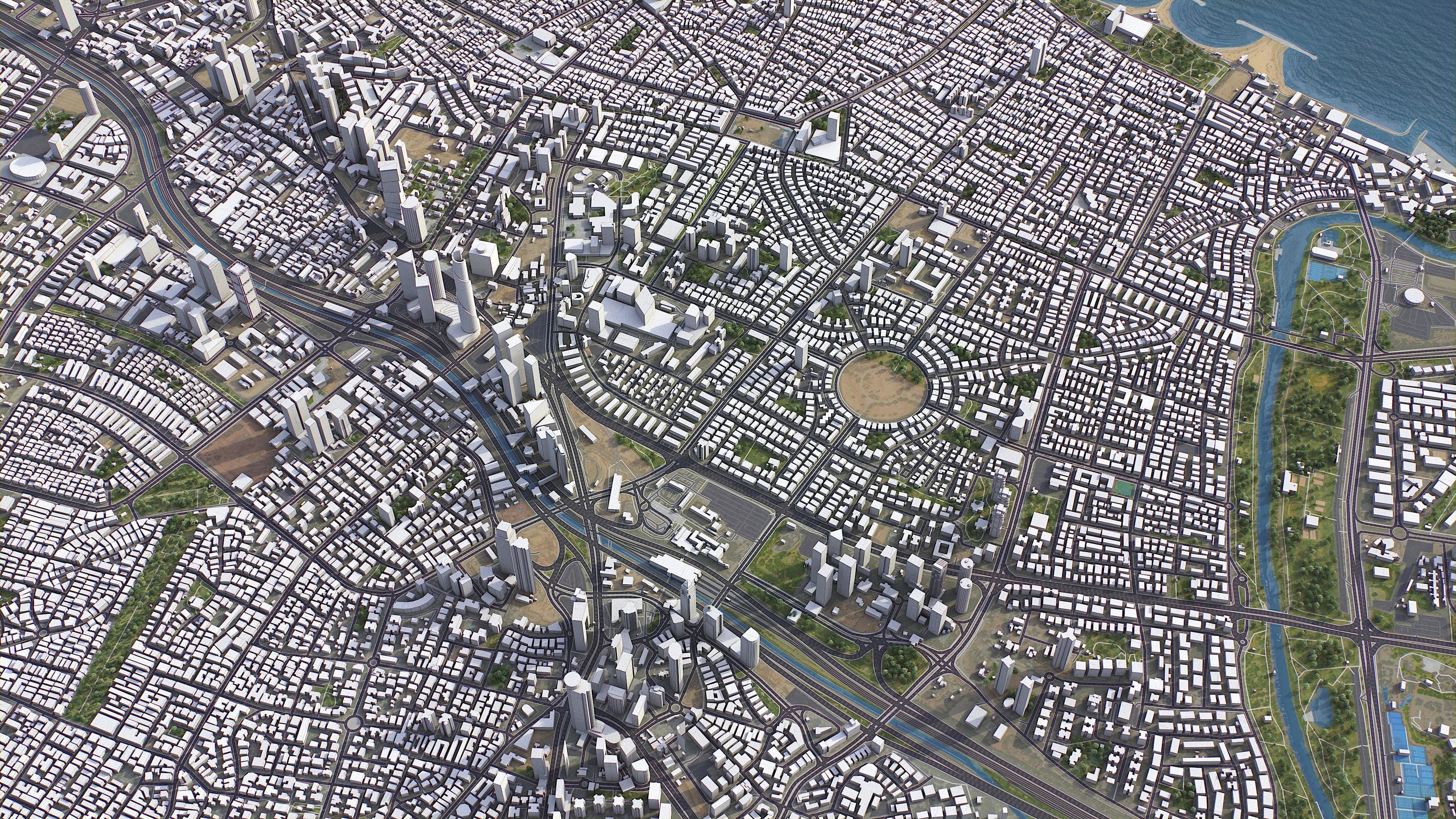 Tel Aviv Low-poly 3D model_8