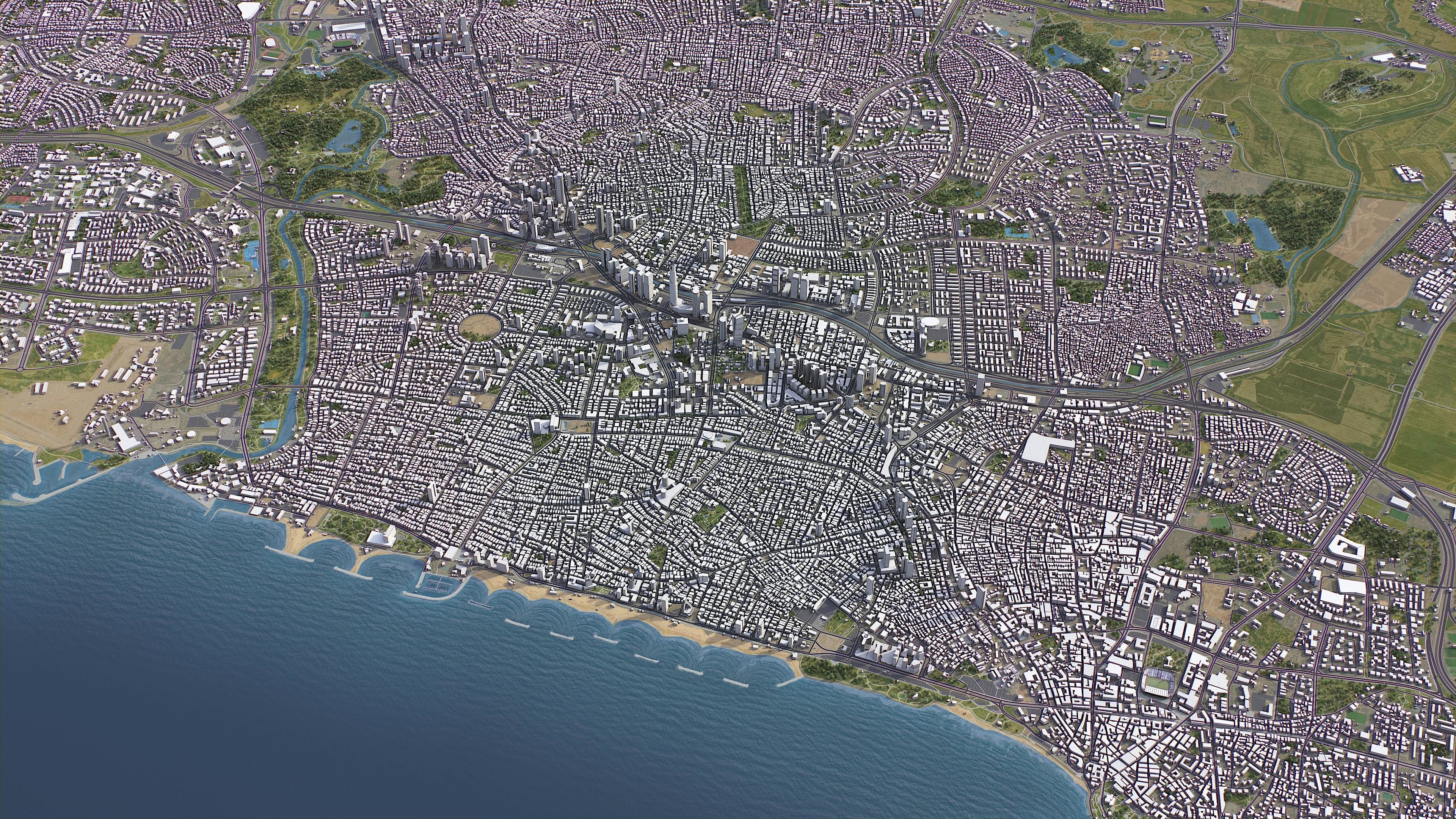 Tel Aviv Low-poly 3D model_13