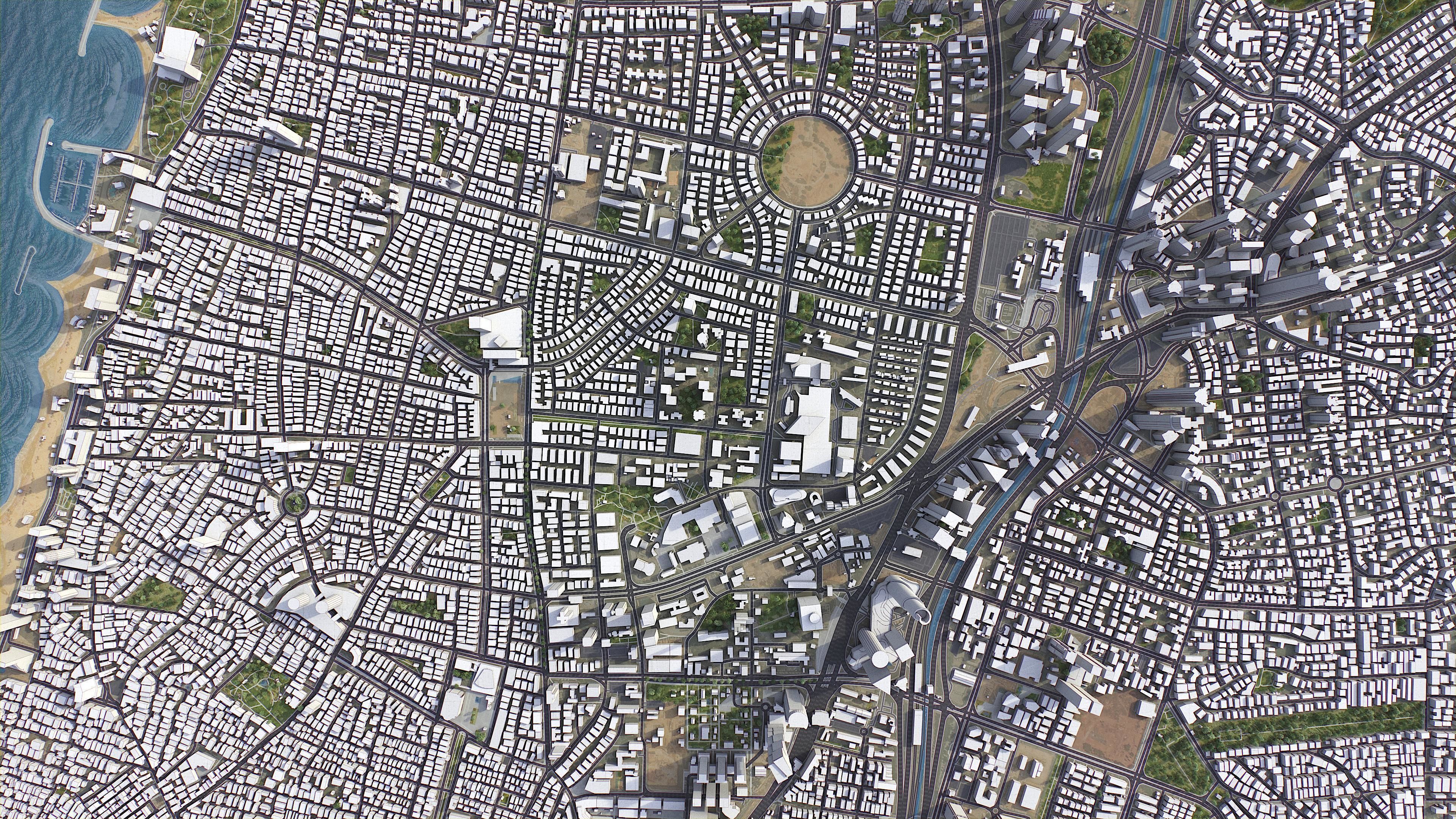 Tel Aviv Low-poly 3D model_3