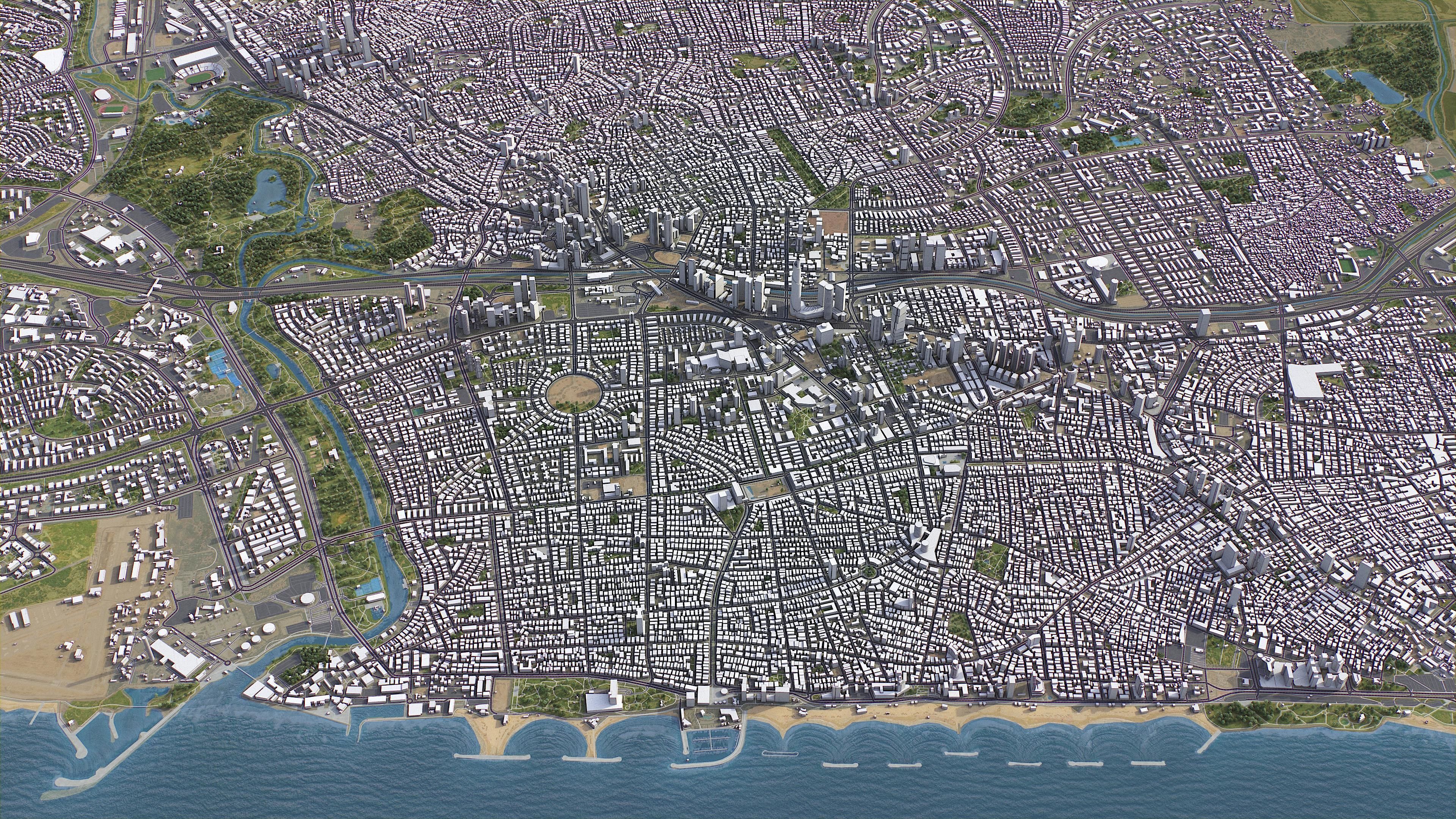 Tel Aviv Low-poly 3D model_20