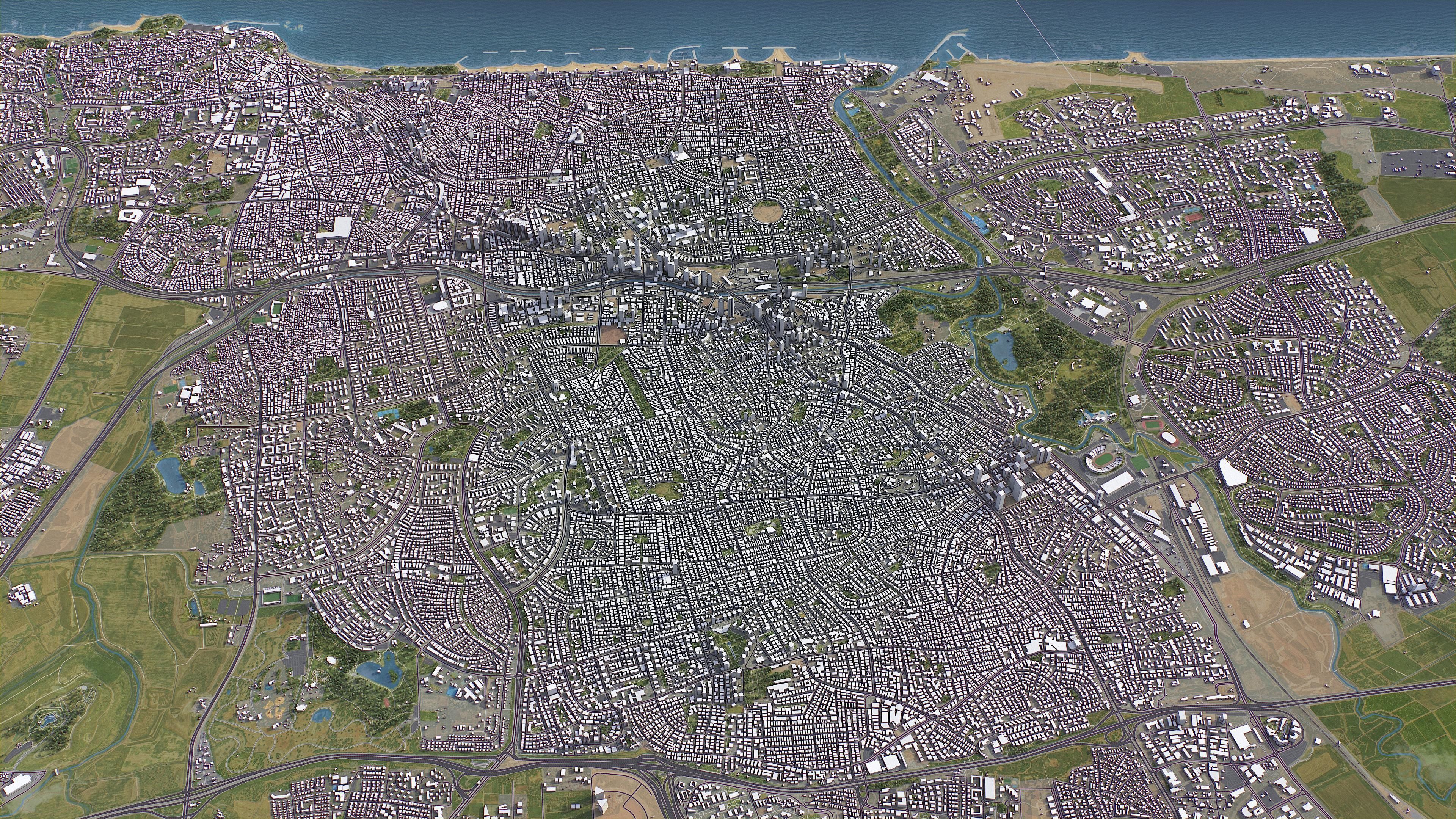 Tel Aviv Low-poly 3D model_12