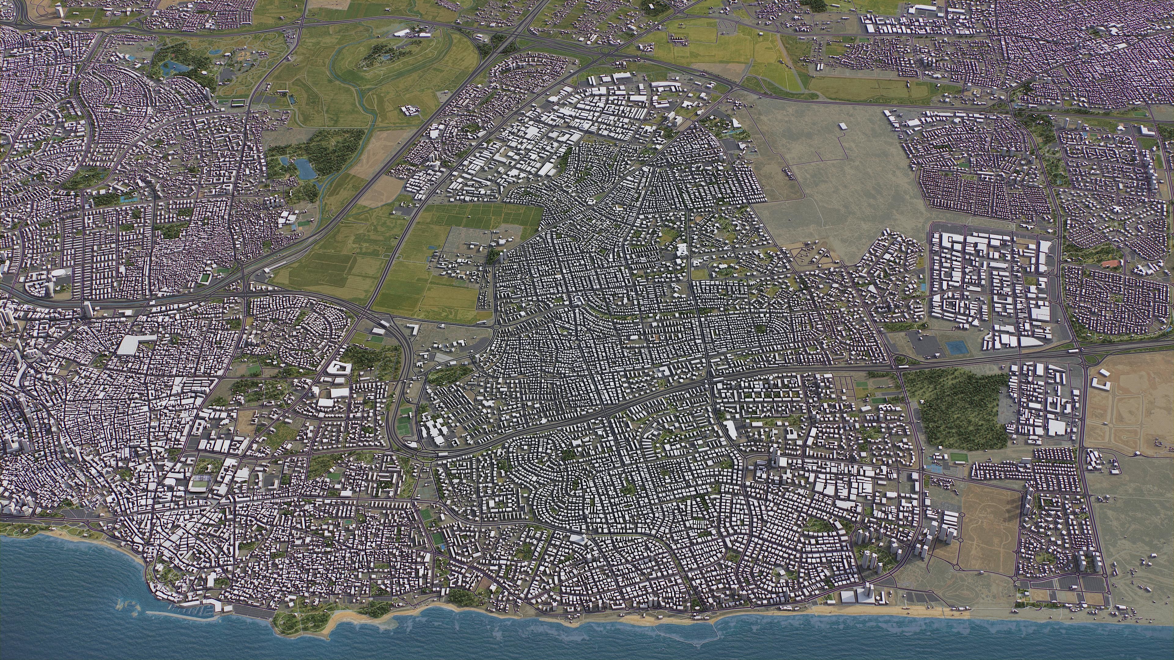 Tel Aviv Low-poly 3D model_15