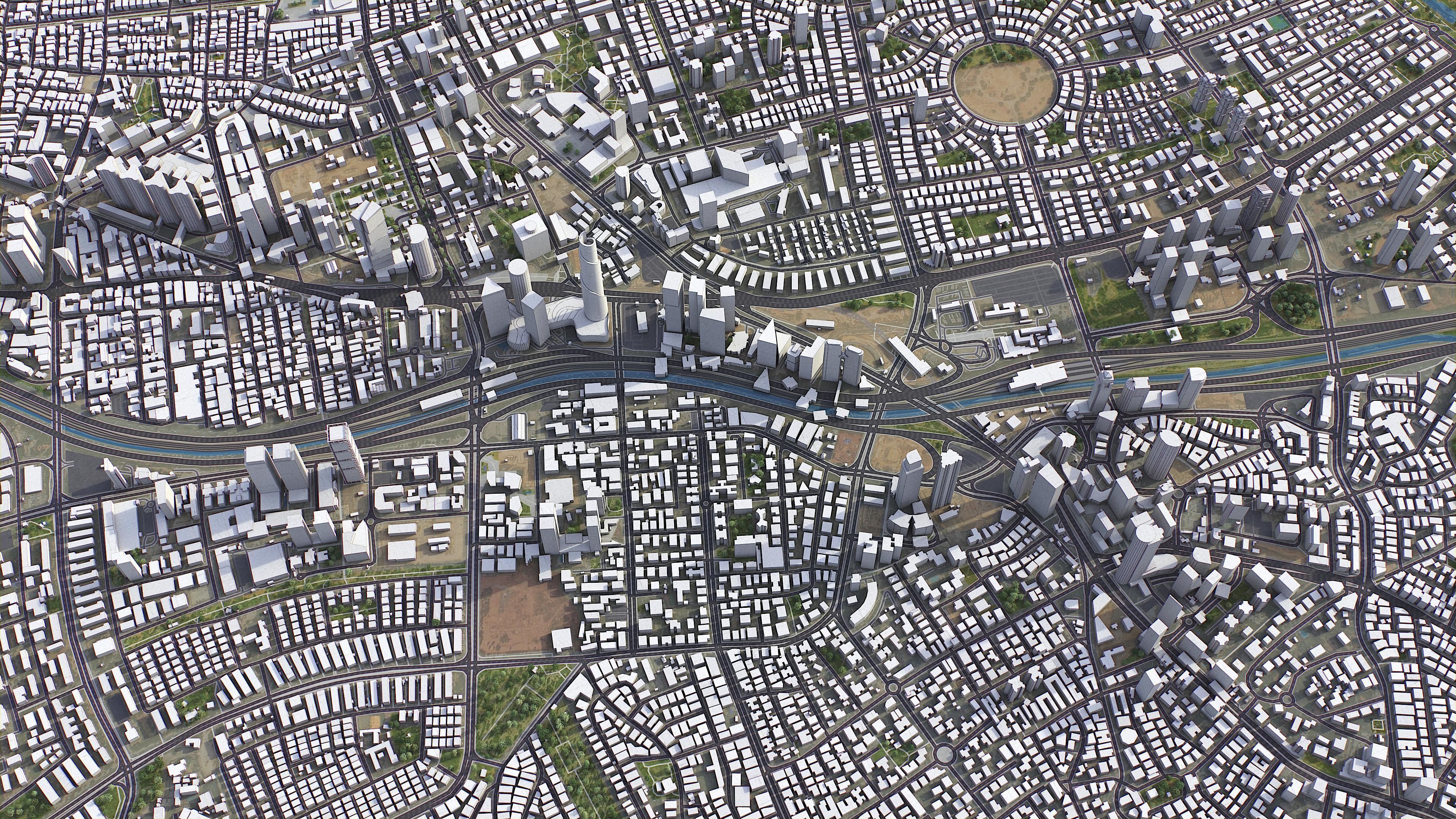 Tel Aviv Low-poly 3D model_2