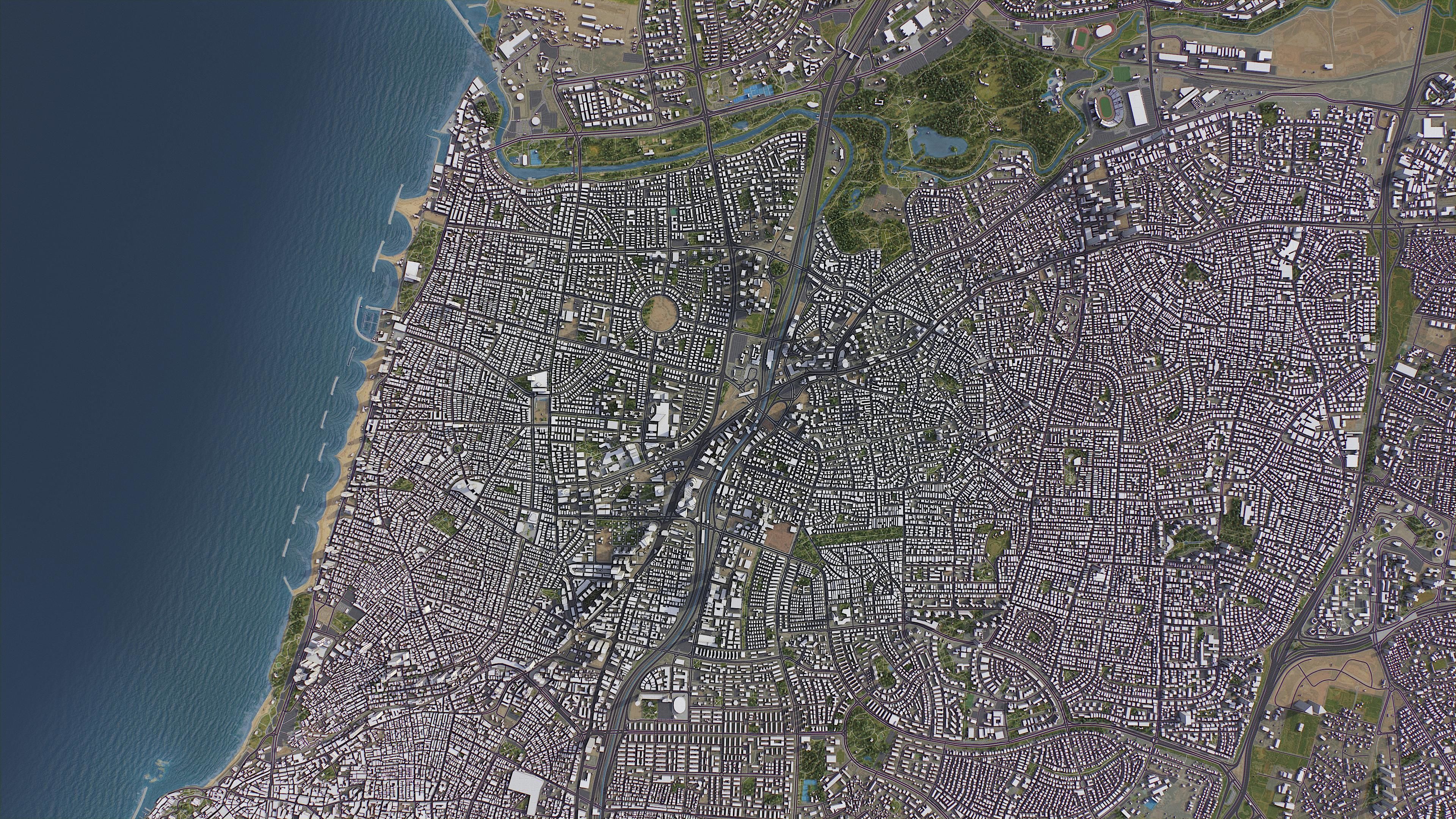 Tel Aviv Low-poly 3D model_17