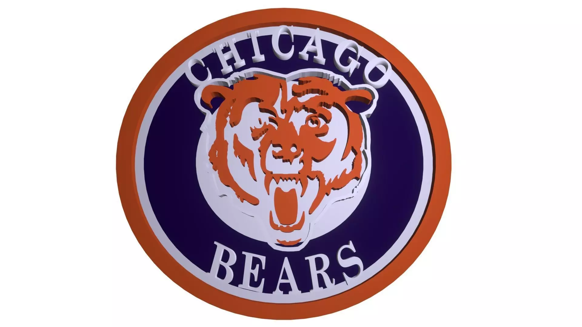 Chicago Bears in circle 3D model