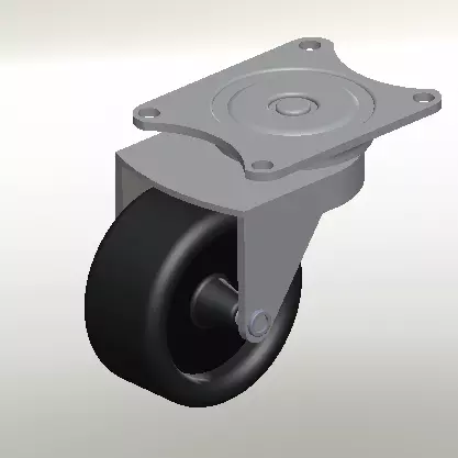 Caster wheel 3D model animated | CGTrader