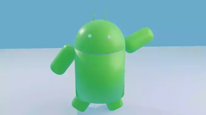 android mascot Low-poly 3D model