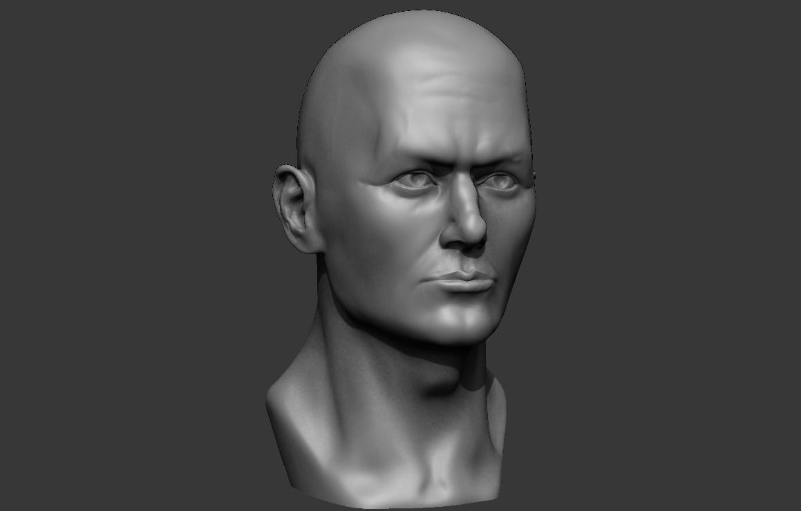 Male bust 3D - printing model 3D print model_2