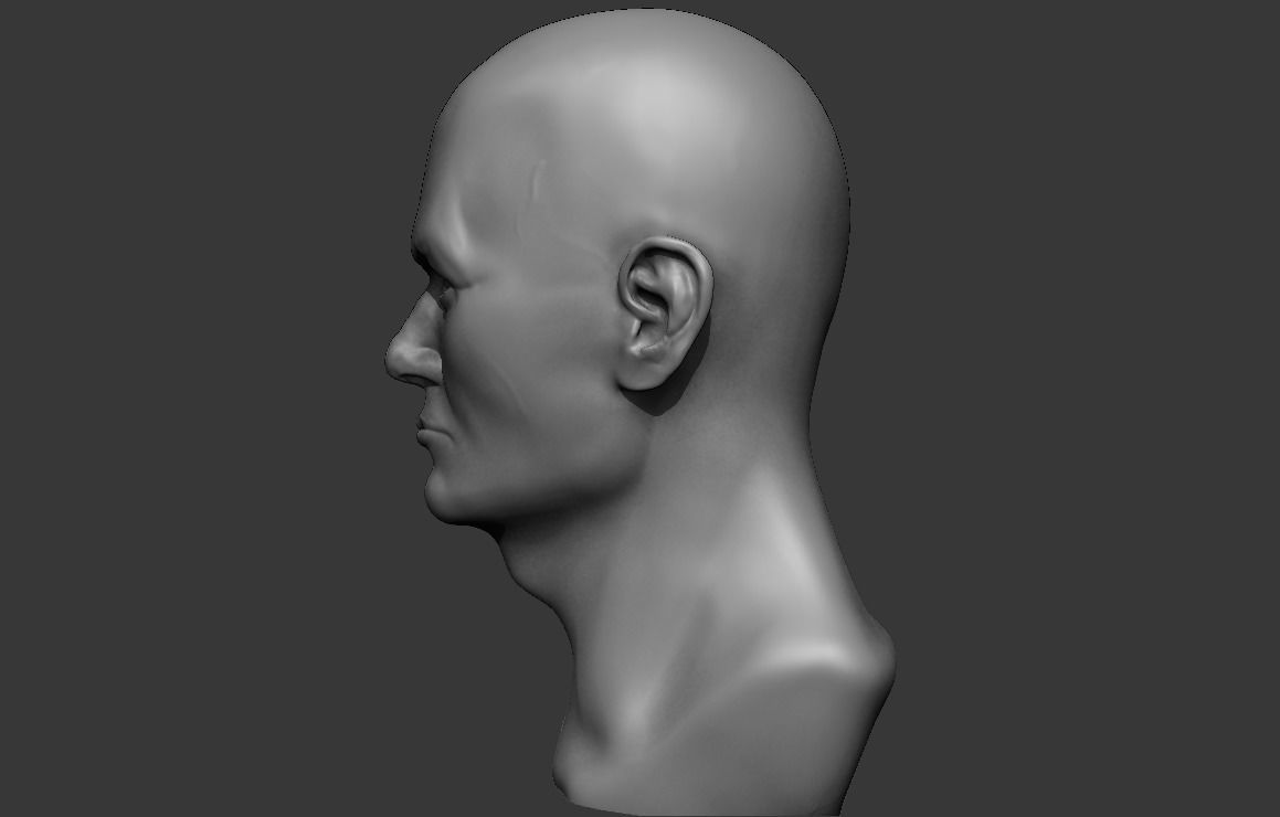 Male bust 3D - printing model 3D print model_6