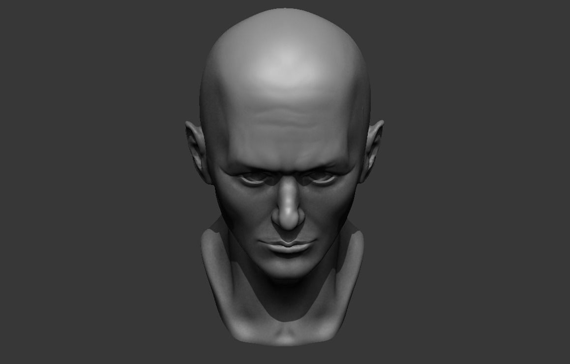 Male bust 3D - printing model 3D print model_5